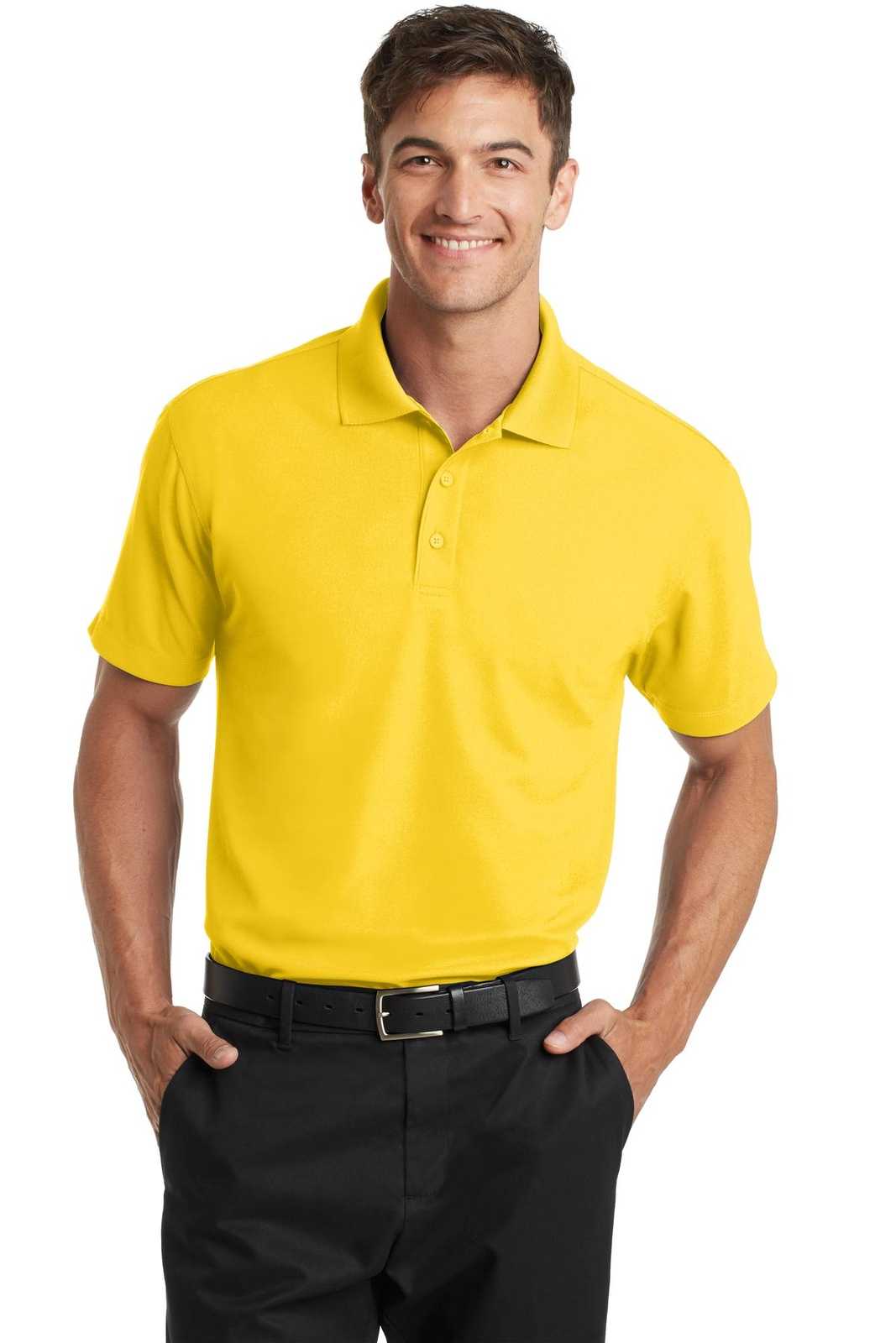 Port Authority K572 Dry Zone Grid Polo - Yellow - HIT a Double - 1