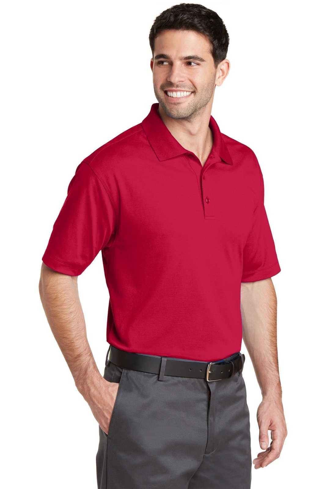 Port Authority K573 Rapid Dry Mesh Polo - Engine Red - HIT a Double - 4