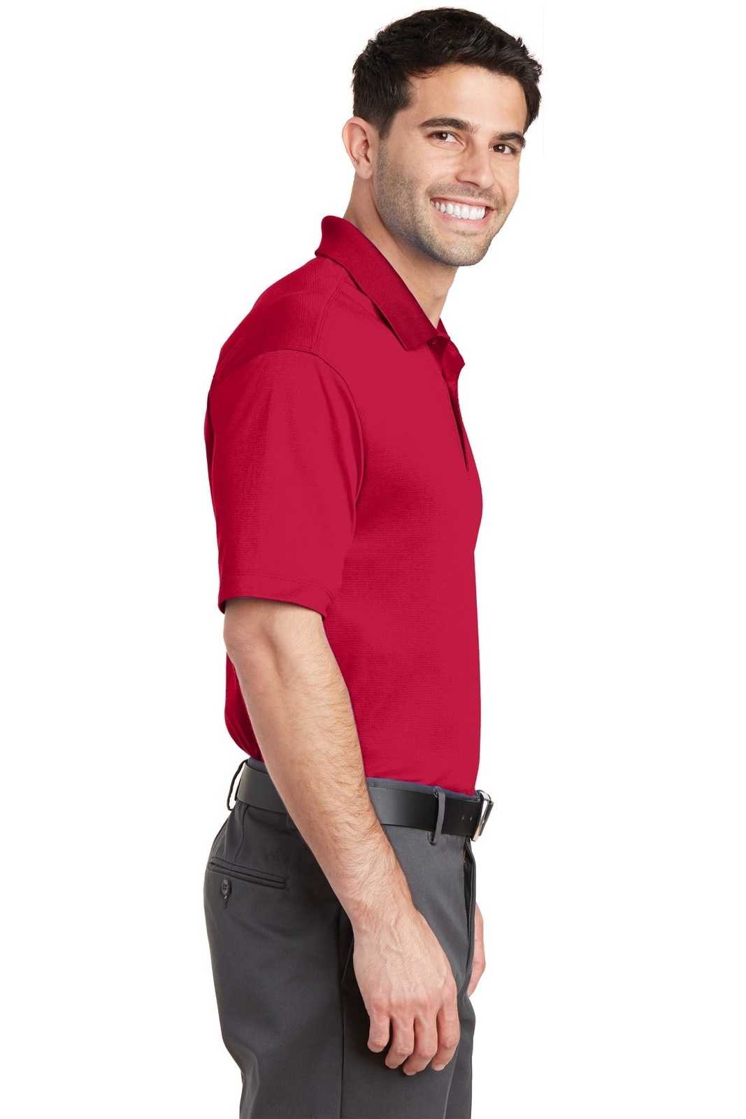 Port Authority K573 Rapid Dry Mesh Polo - Engine Red - HIT a Double - 3
