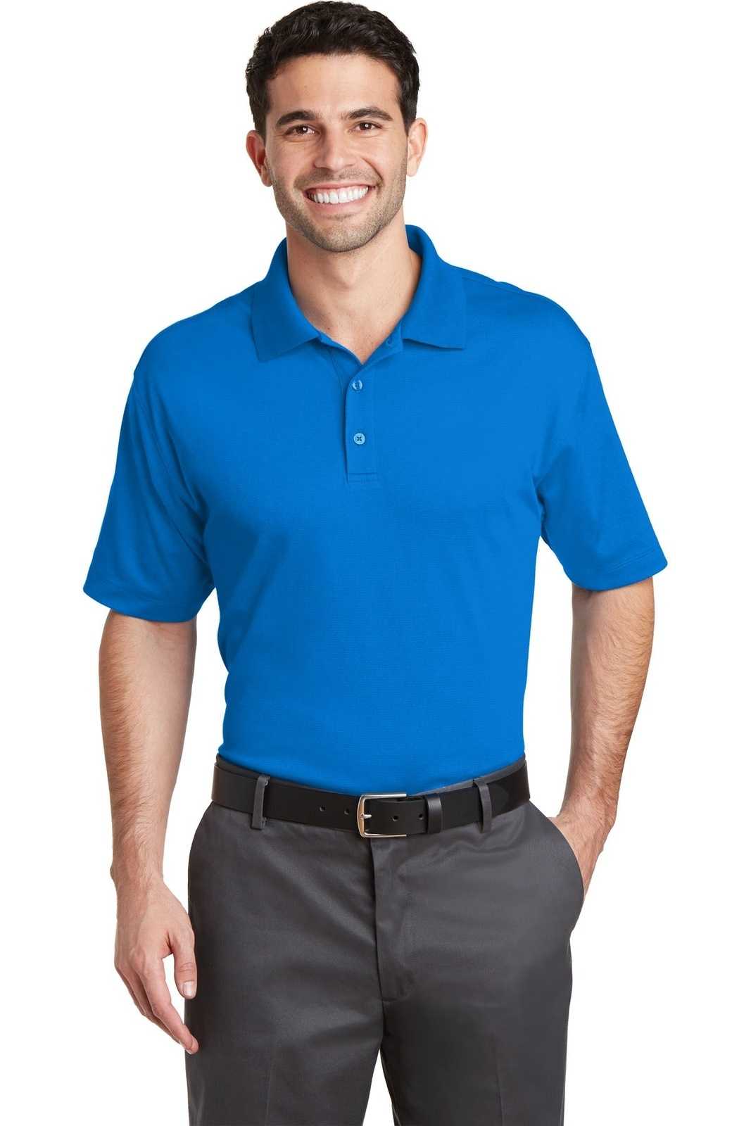 Port Authority K573 Rapid Dry Mesh Polo - Skydiver Blue - HIT a Double - 1