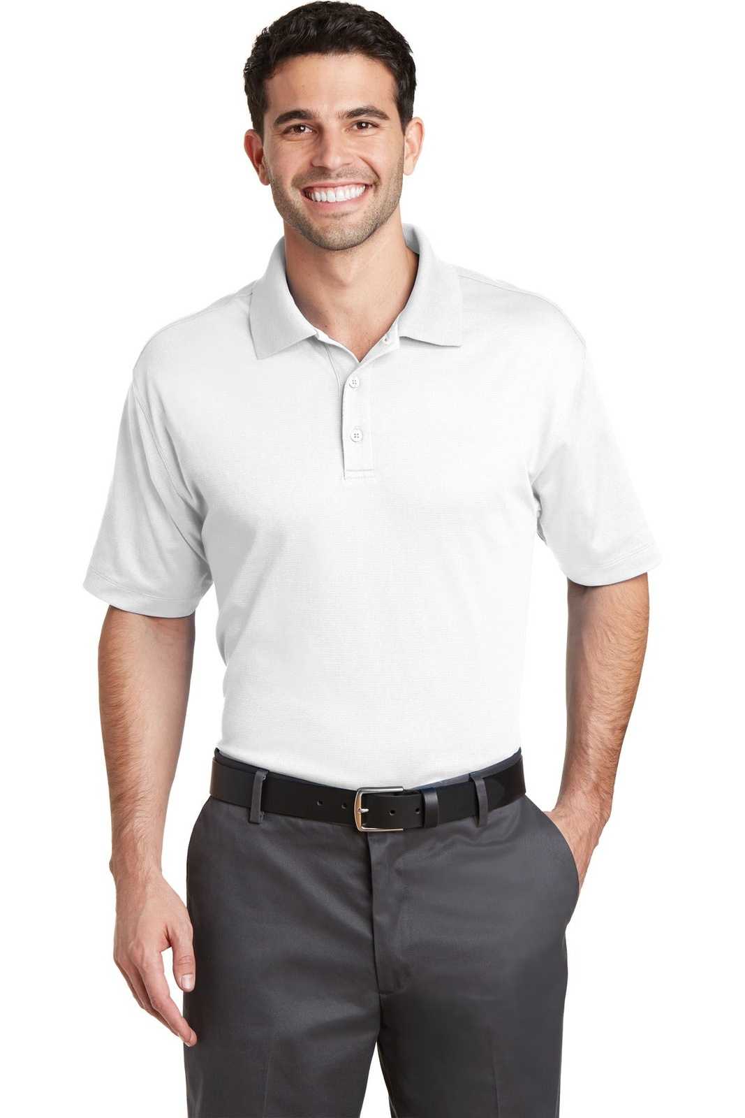 Port Authority K573 Rapid Dry Mesh Polo - White - HIT a Double - 1