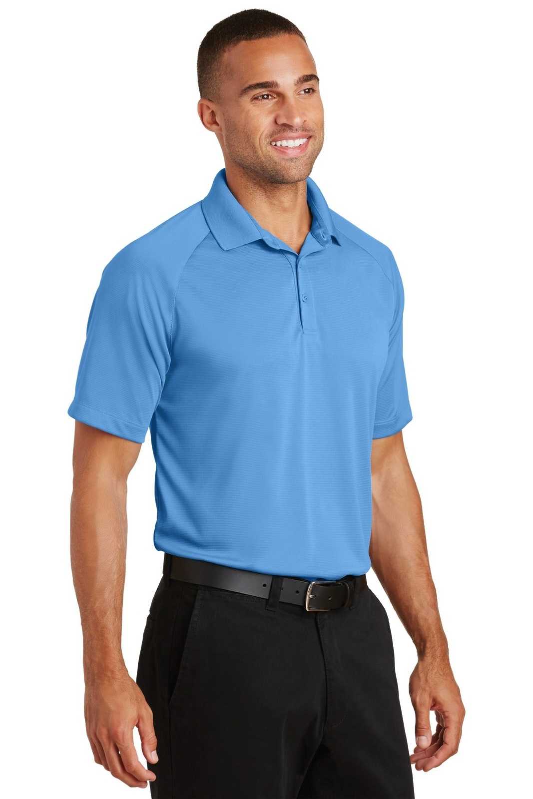Port Authority K575 Crossover Raglan Polo - Azure Blue - HIT a Double - 4