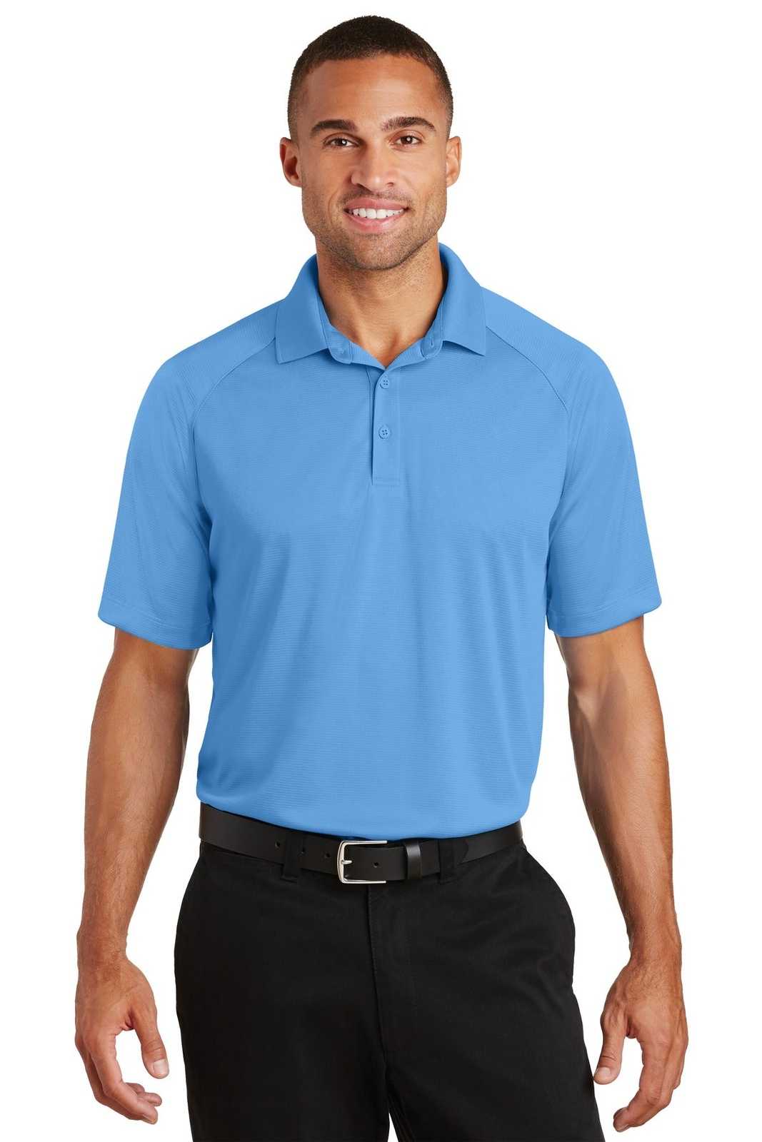 Port Authority K575 Crossover Raglan Polo - Azure Blue - HIT a Double - 1
