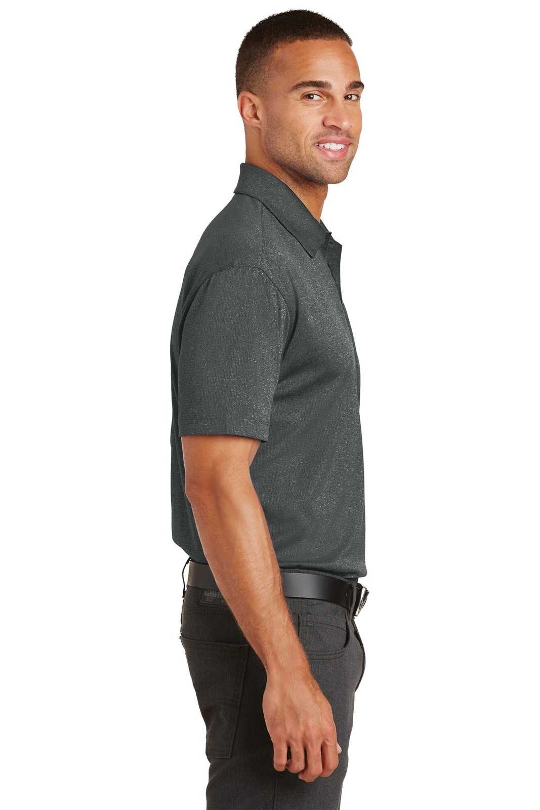 Port Authority K576 Trace Heather Polo - Charcoal Heather - HIT a Double - 3