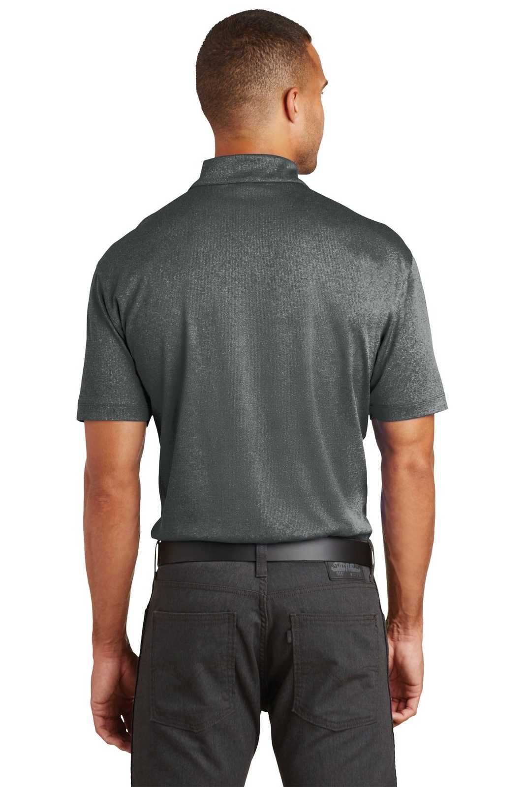 Port Authority K576 Trace Heather Polo - Charcoal Heather - HIT a Double - 2