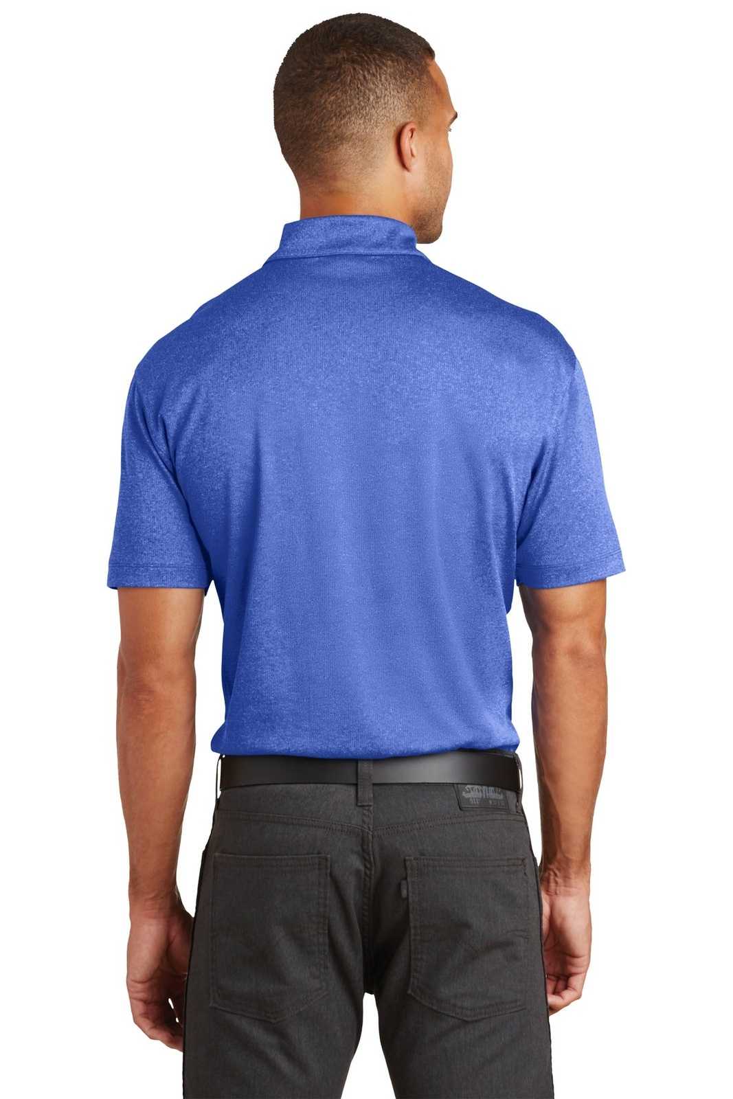 Port Authority K576 Trace Heather Polo - True Royal Heather - HIT a Double - 2