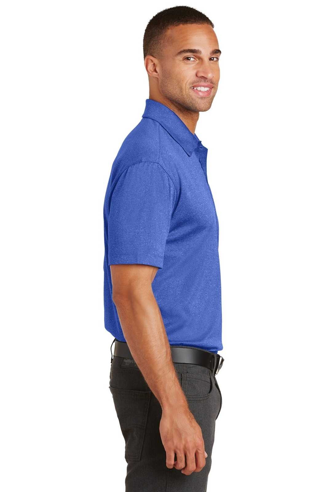 Port Authority K576 Trace Heather Polo - True Royal Heather - HIT a Double - 3