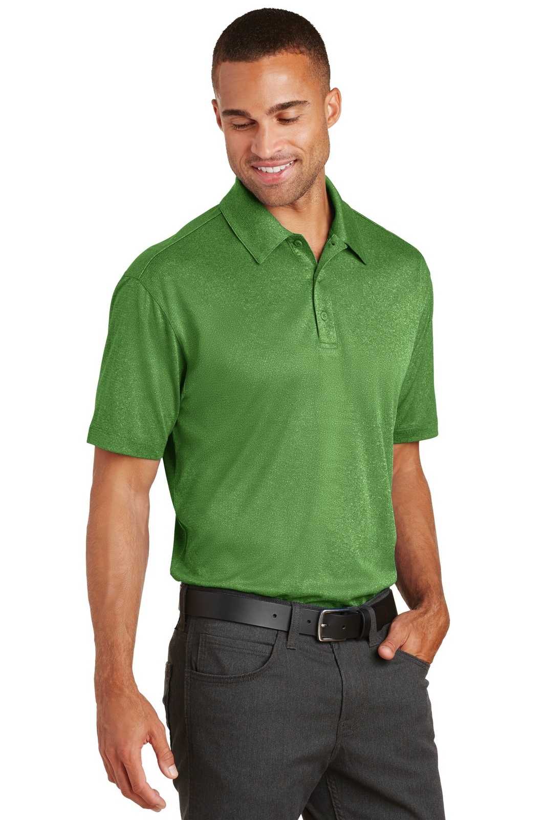 Port Authority K576 Trace Heather Polo - Vine Green Heather - HIT a Double - 4