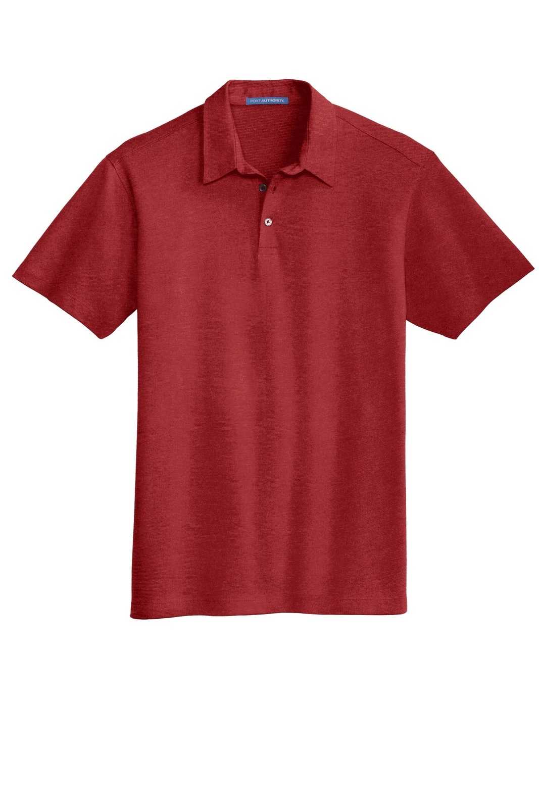 Port Authority K577 Meridian Cotton Blend Polo - Flame Red - HIT a Double - 5