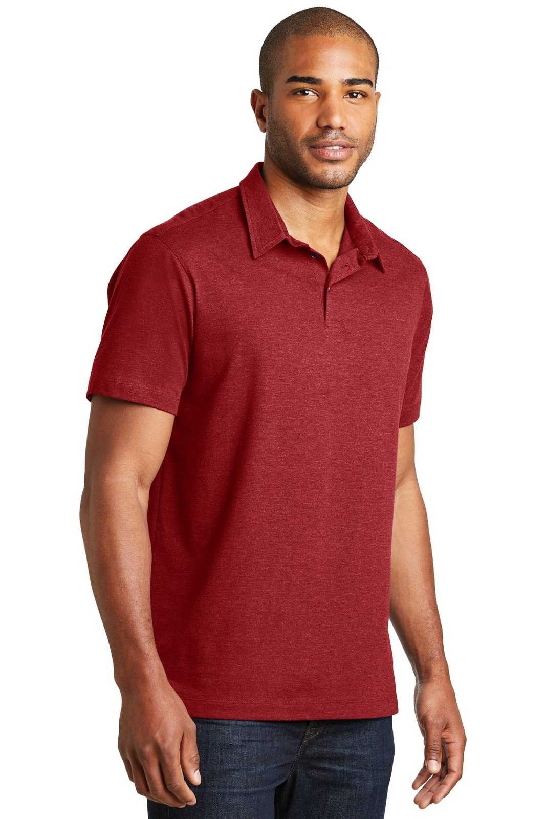 Port Authority K577 Meridian Cotton Blend Polo - Flame Red - HIT a Double - 4