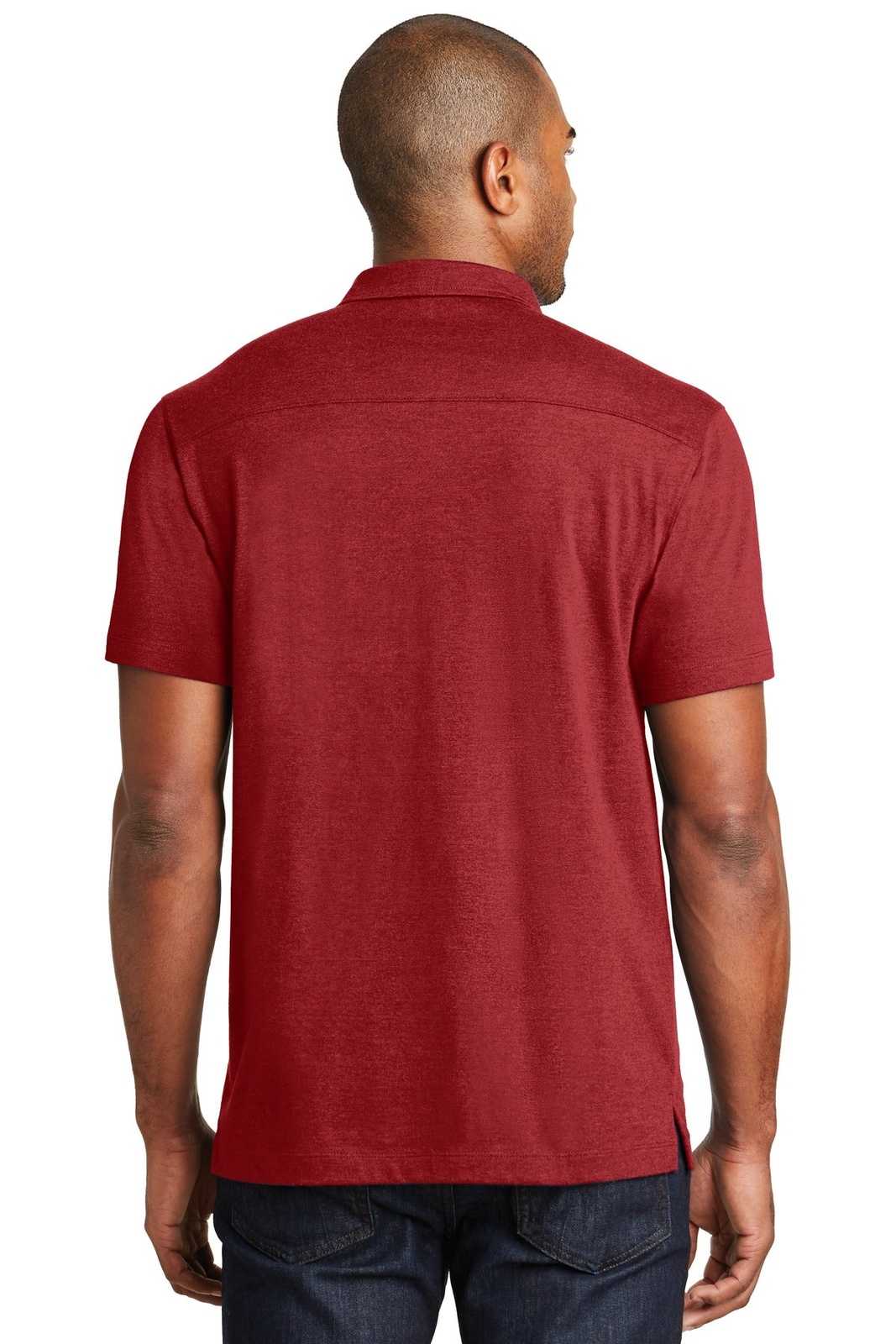 Port Authority K577 Meridian Cotton Blend Polo - Flame Red - HIT a Double - 2