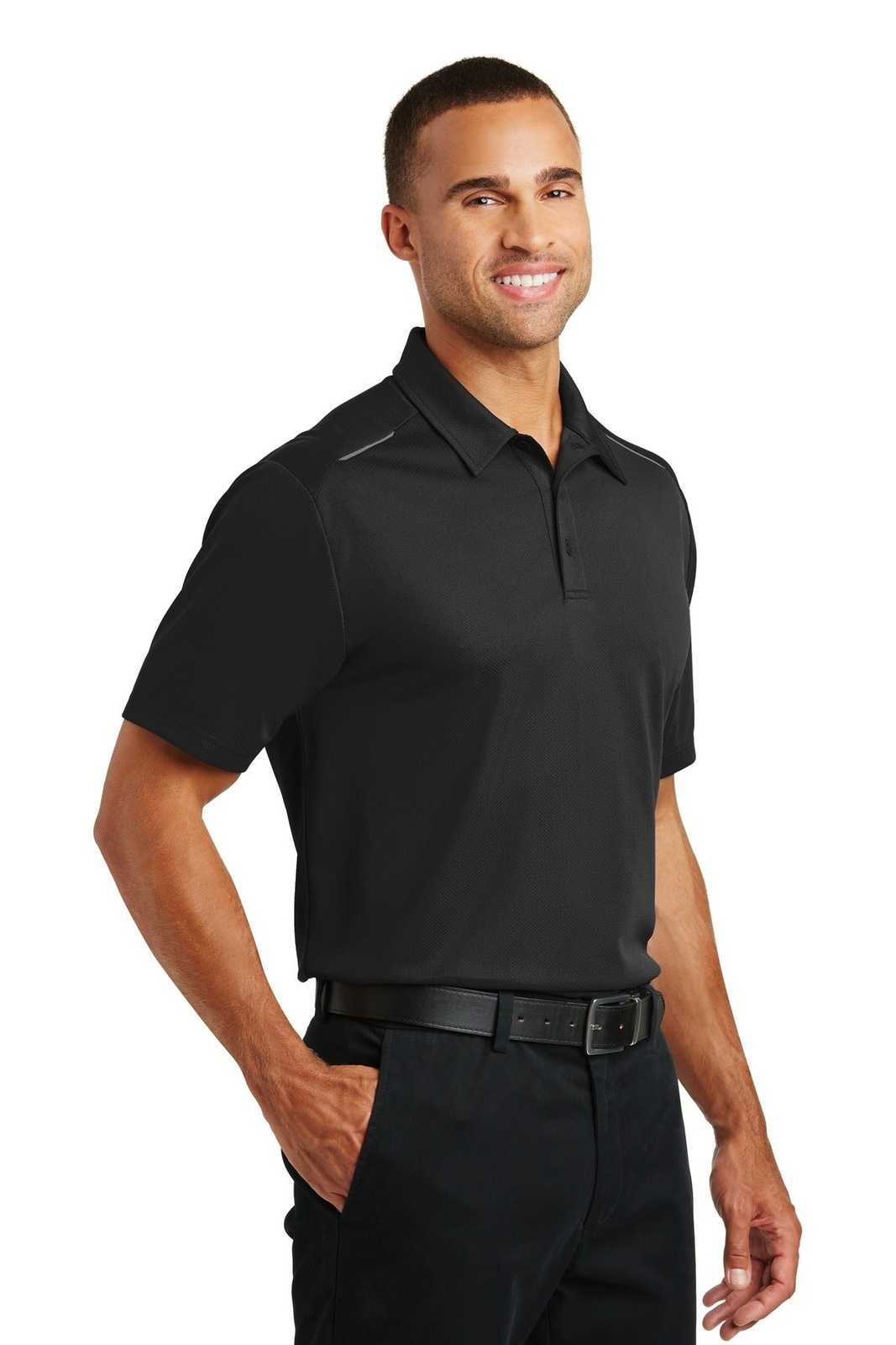 Port Authority K580 Pinpoint Mesh Polo - Black - HIT a Double - 4