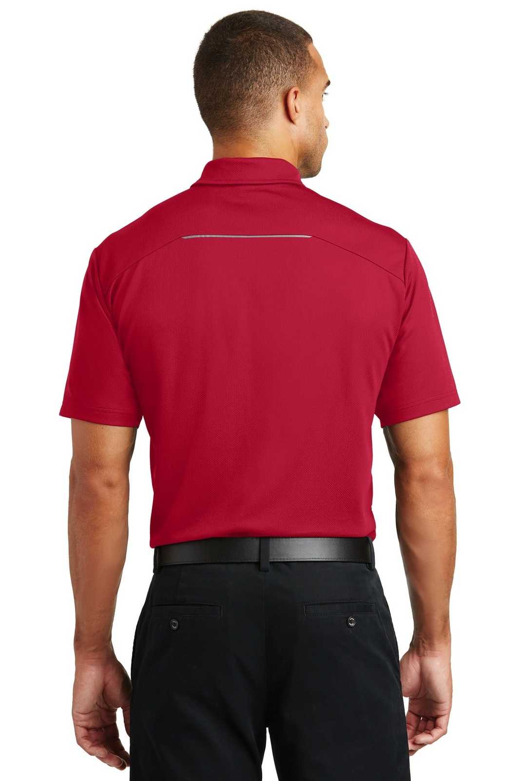 Port Authority K580 Pinpoint Mesh Polo - Rich Red - HIT a Double - 1