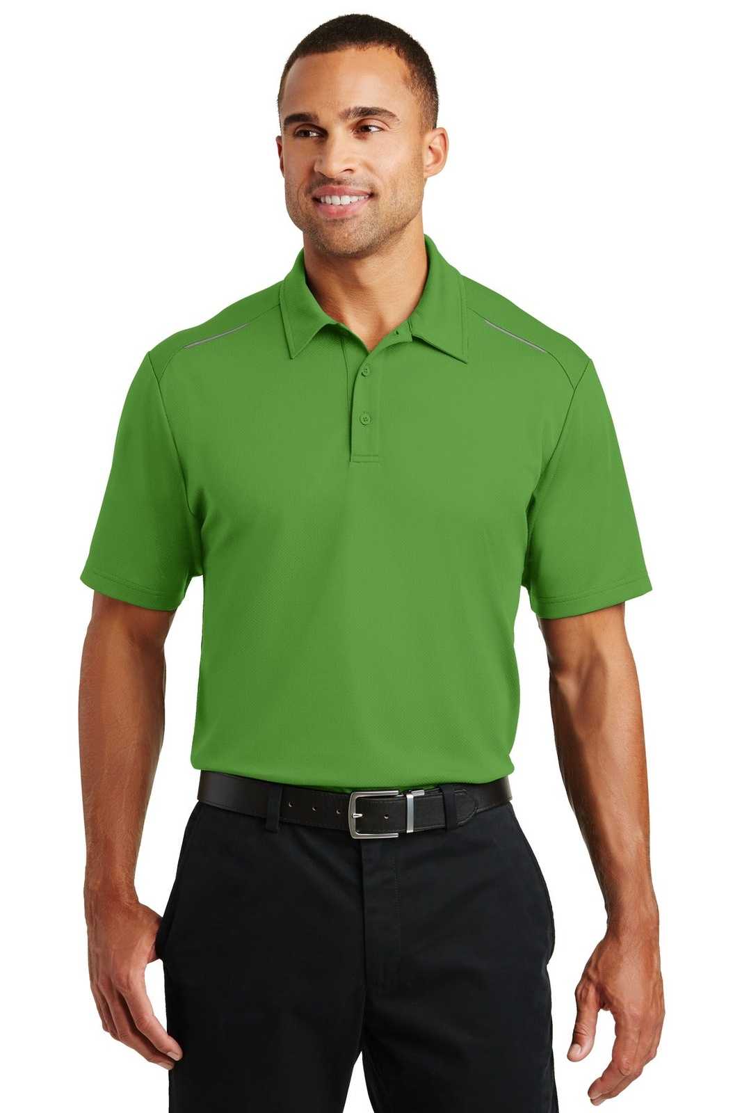 Port Authority K580 Pinpoint Mesh Polo - Treetop Green - HIT a Double - 1