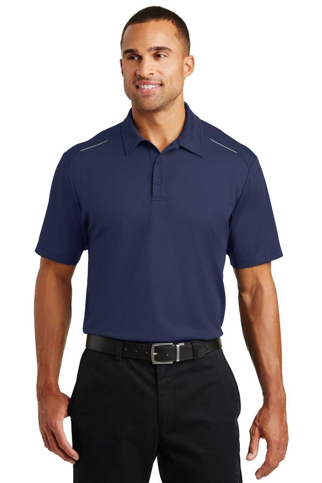 Port Authority K580 Pinpoint Mesh Polo - True Navy - HIT a Double - 1