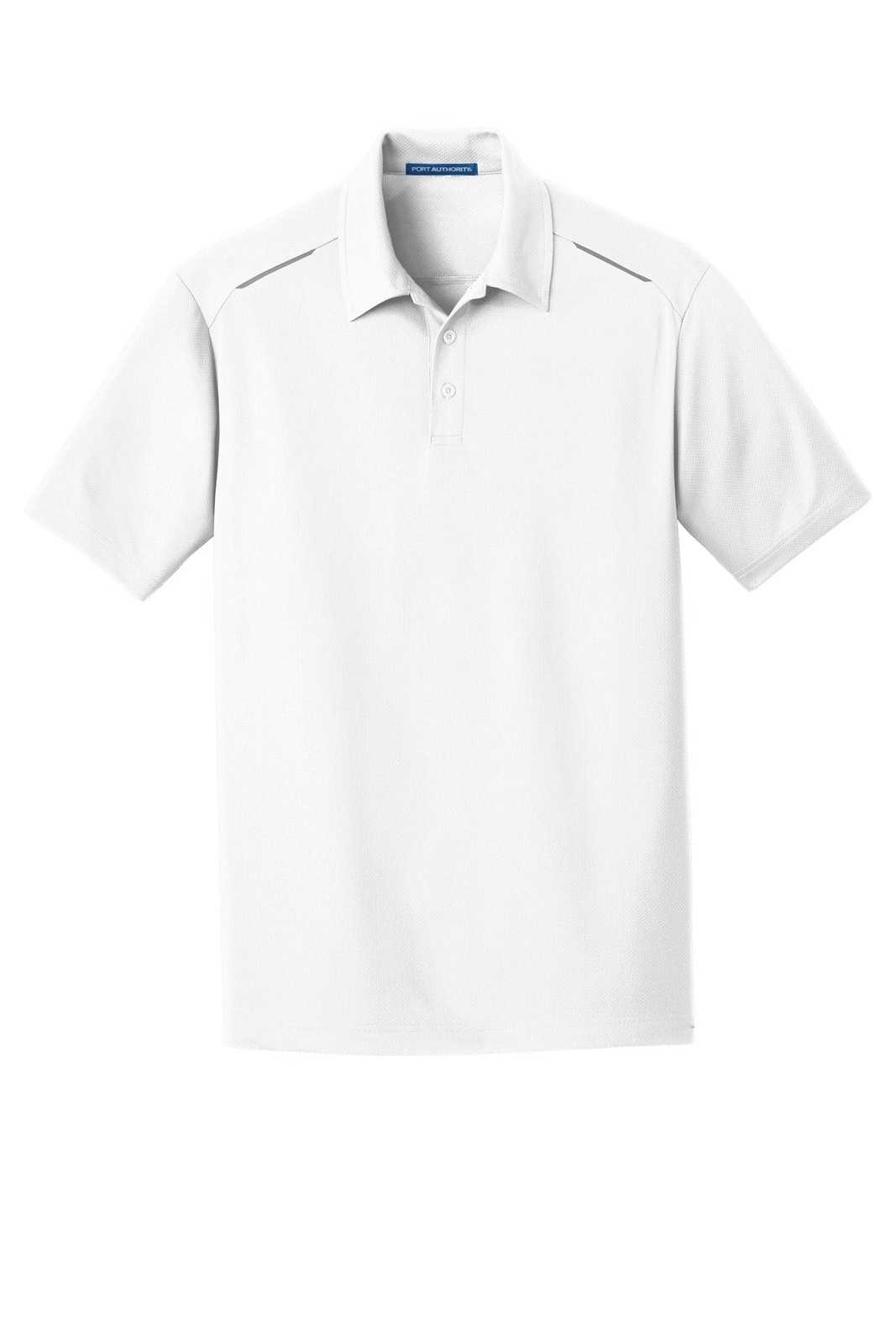 Port Authority K580 Pinpoint Mesh Polo - White - HIT a Double - 5