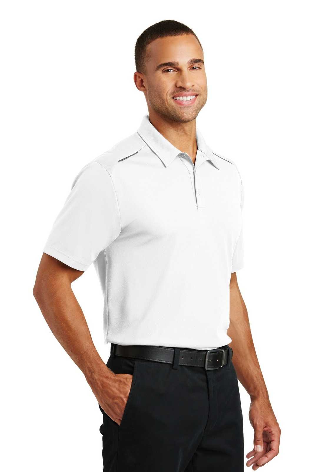 Port Authority K580 Pinpoint Mesh Polo - White - HIT a Double - 4