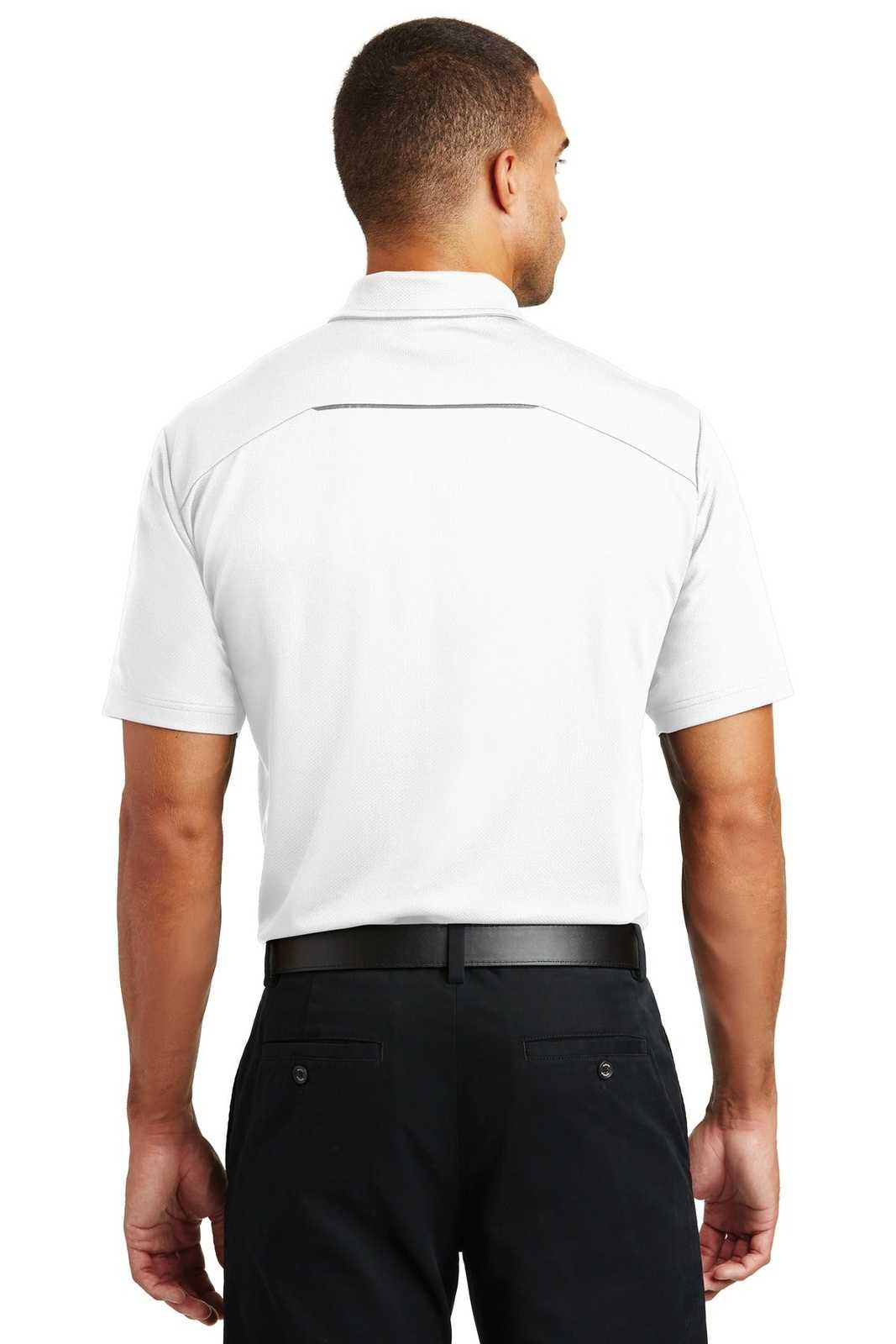 Port Authority K580 Pinpoint Mesh Polo - White - HIT a Double - 2