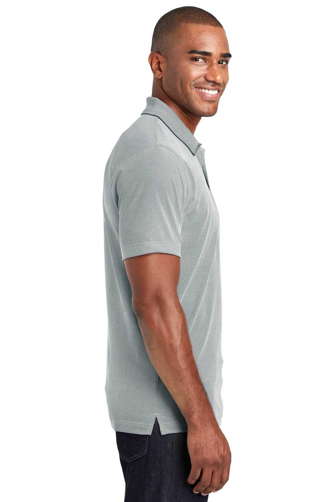 Port Authority K582 Poly Oxford Pique Polo - Gusty Gray - HIT a Double - 3