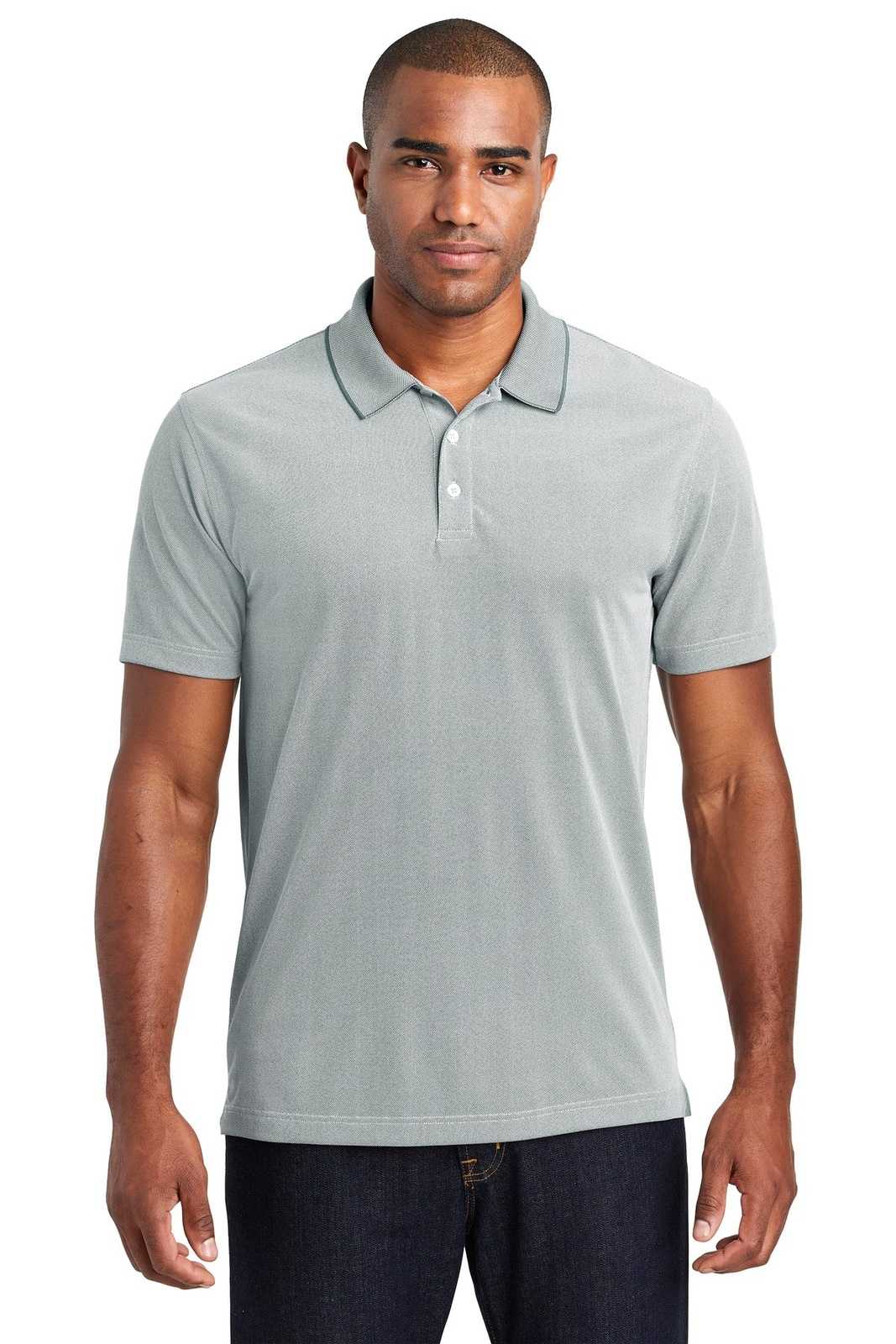 Port Authority K582 Poly Oxford Pique Polo - Gusty Gray - HIT a Double - 1