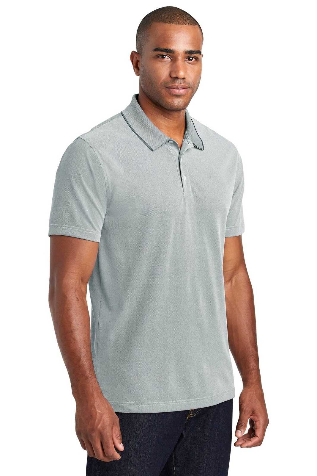 Port Authority K582 Poly Oxford Pique Polo - Gusty Gray - HIT a Double - 4