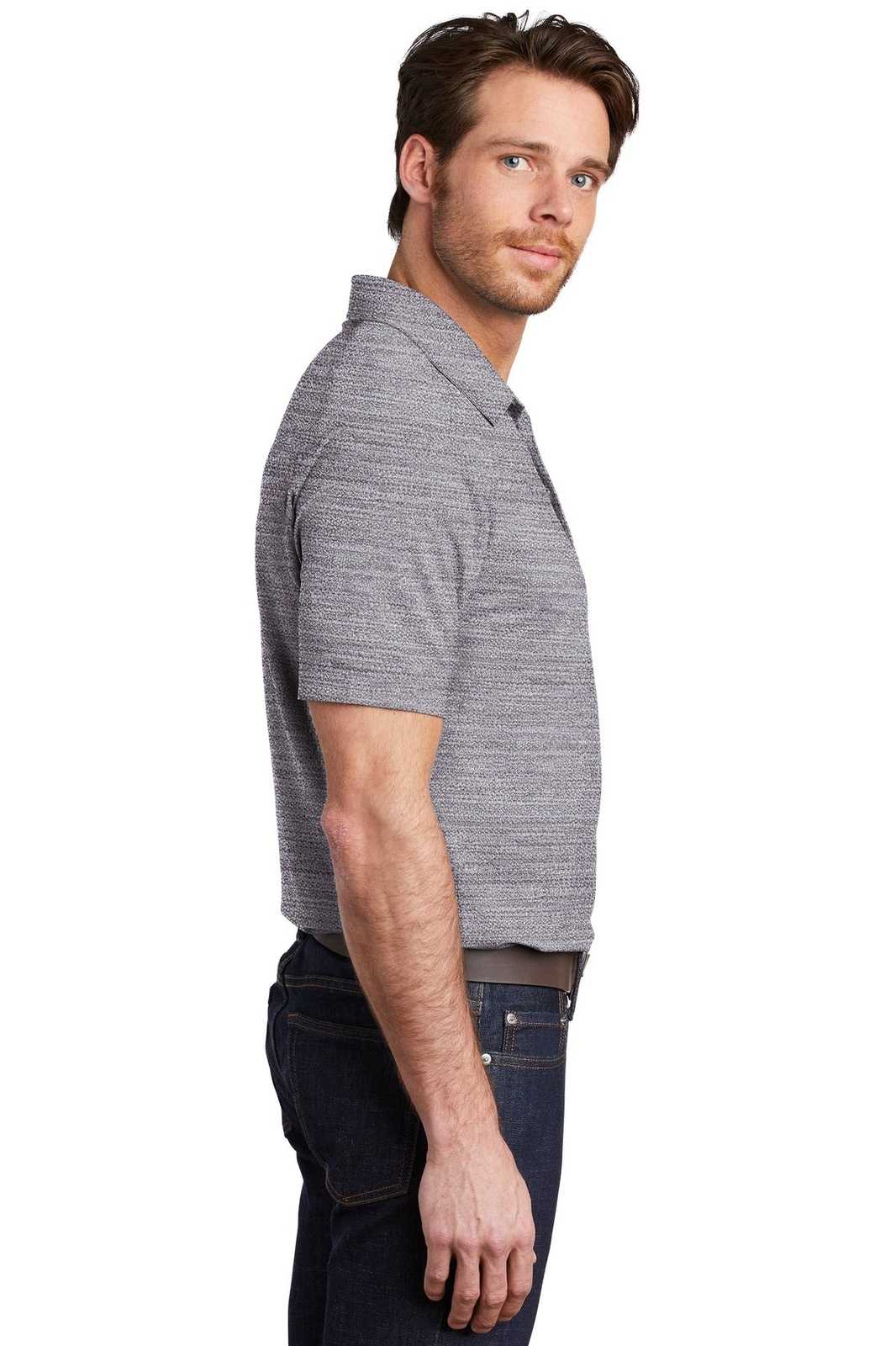 Port Authority K583 Stretch Heather Polo - Graphite White - HIT a Double - 3