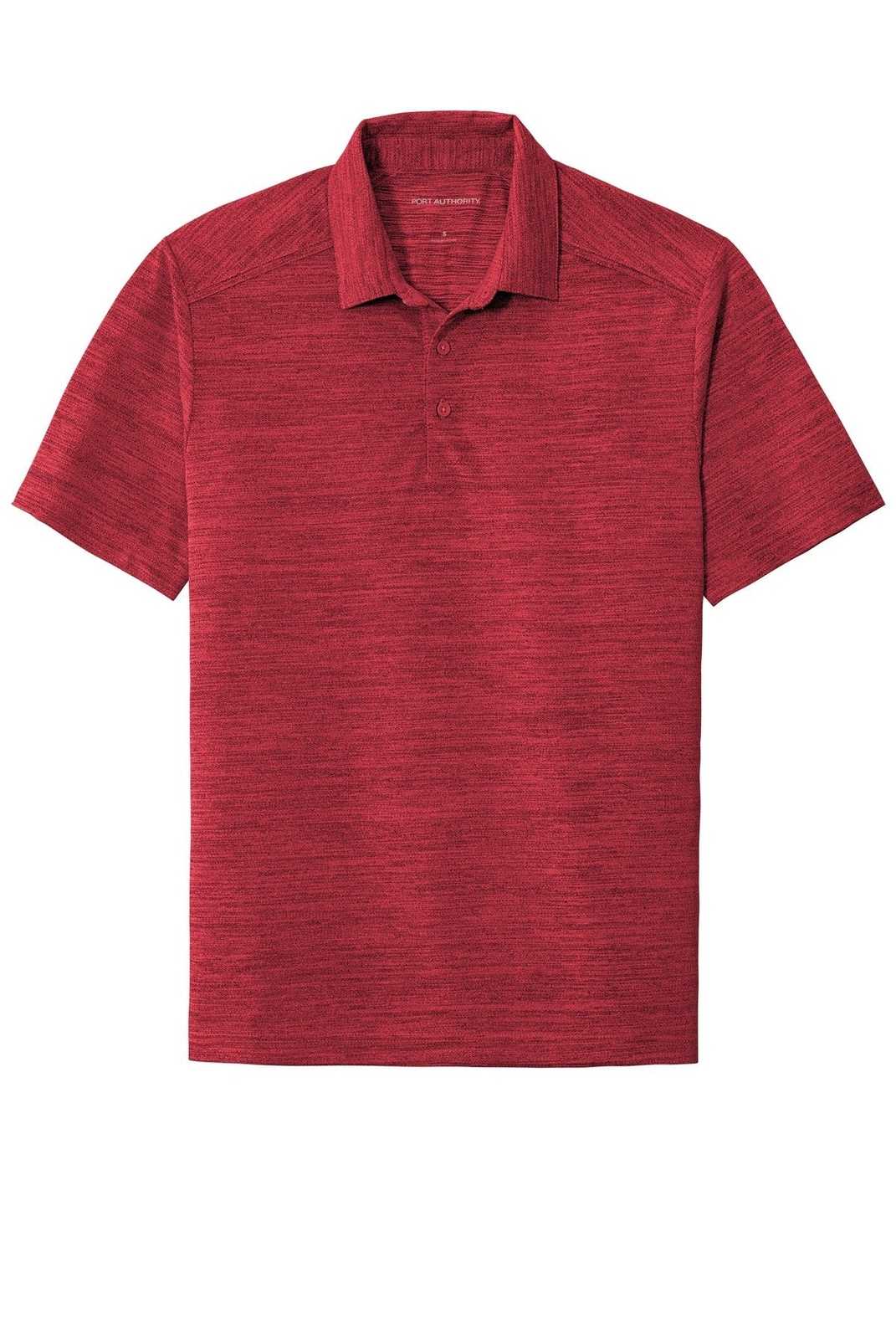 Port Authority K583 Stretch Heather Polo - Red Black - HIT a Double - 5