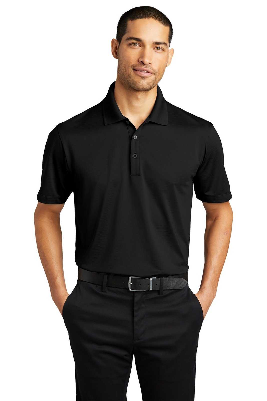 Port Authority K587 Eclipse Stretch Polo - Deep Black - HIT a Double - 1