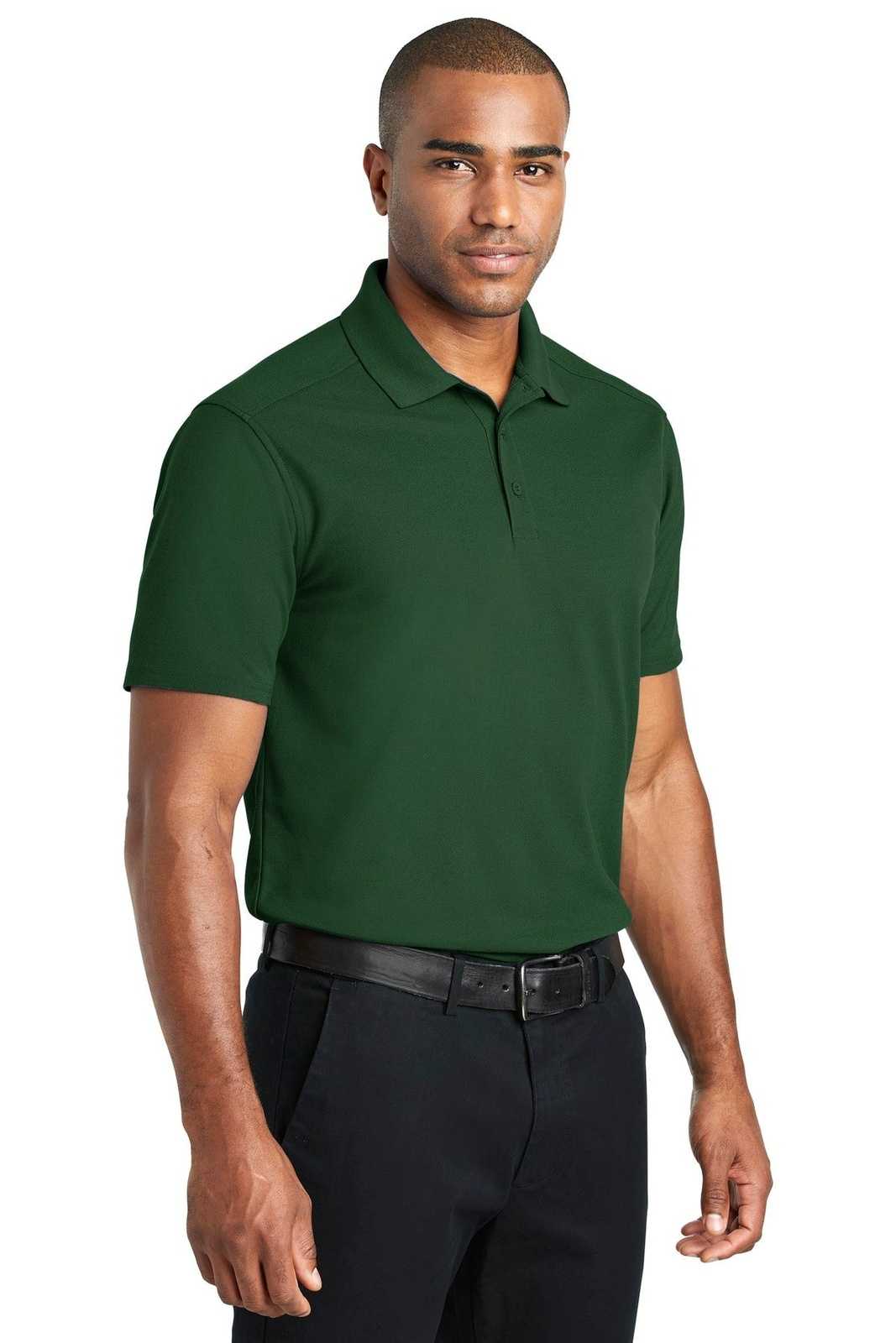 Port Authority K600 Ezperformance Pique Polo - Deep Forest Green - HIT a Double - 4
