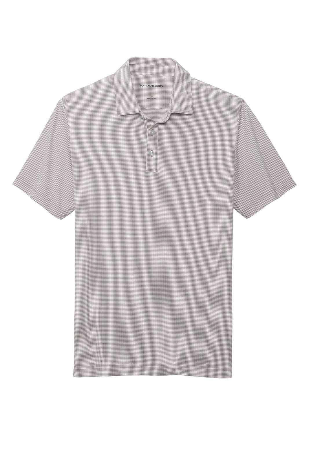 Port Authority K646 Gingham Polo - Gusty Gray White - HIT a Double - 5