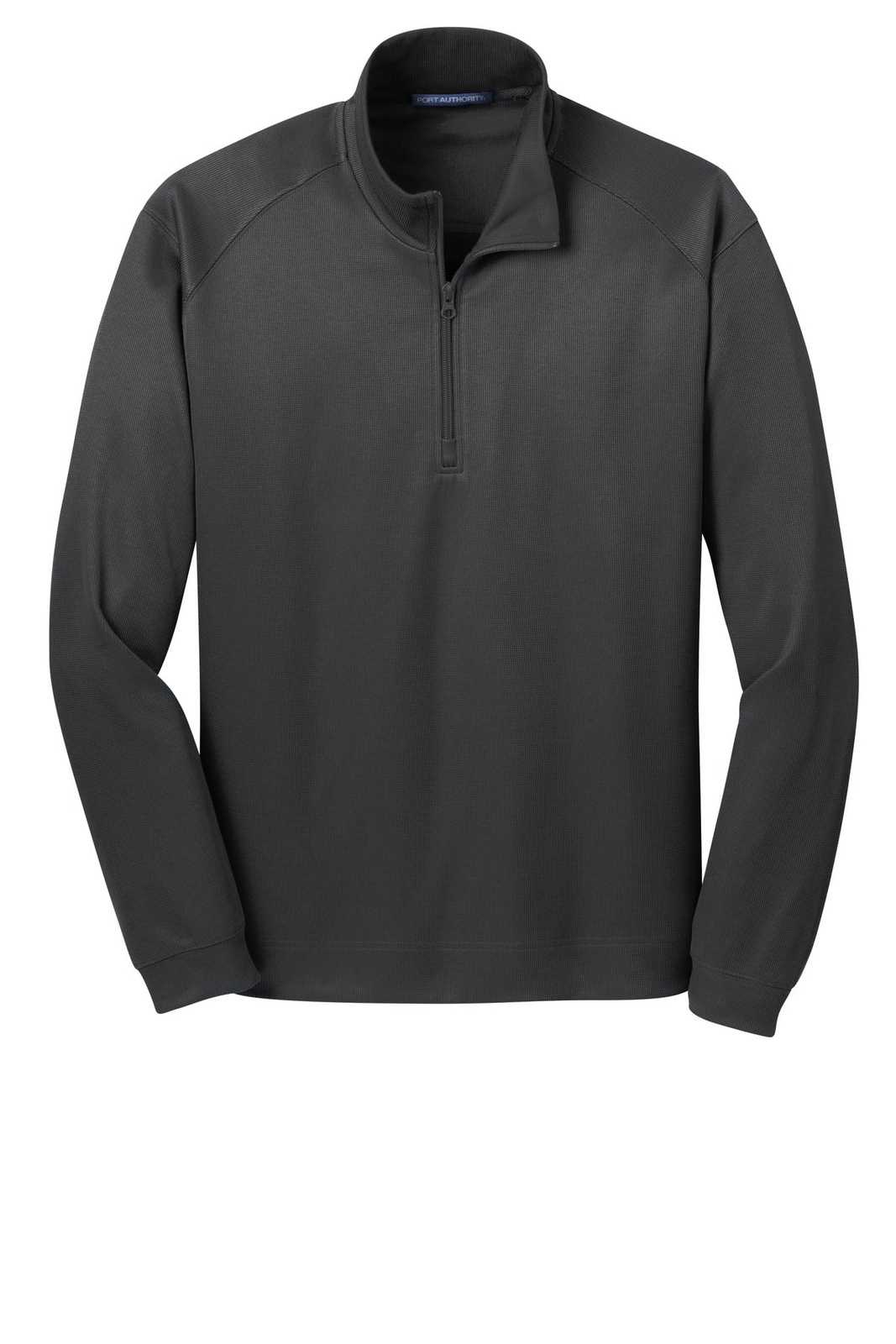 Port Authority K805 Vertical Texture 1/4-Zip Pullover - Iron Gray Black - HIT a Double - 5