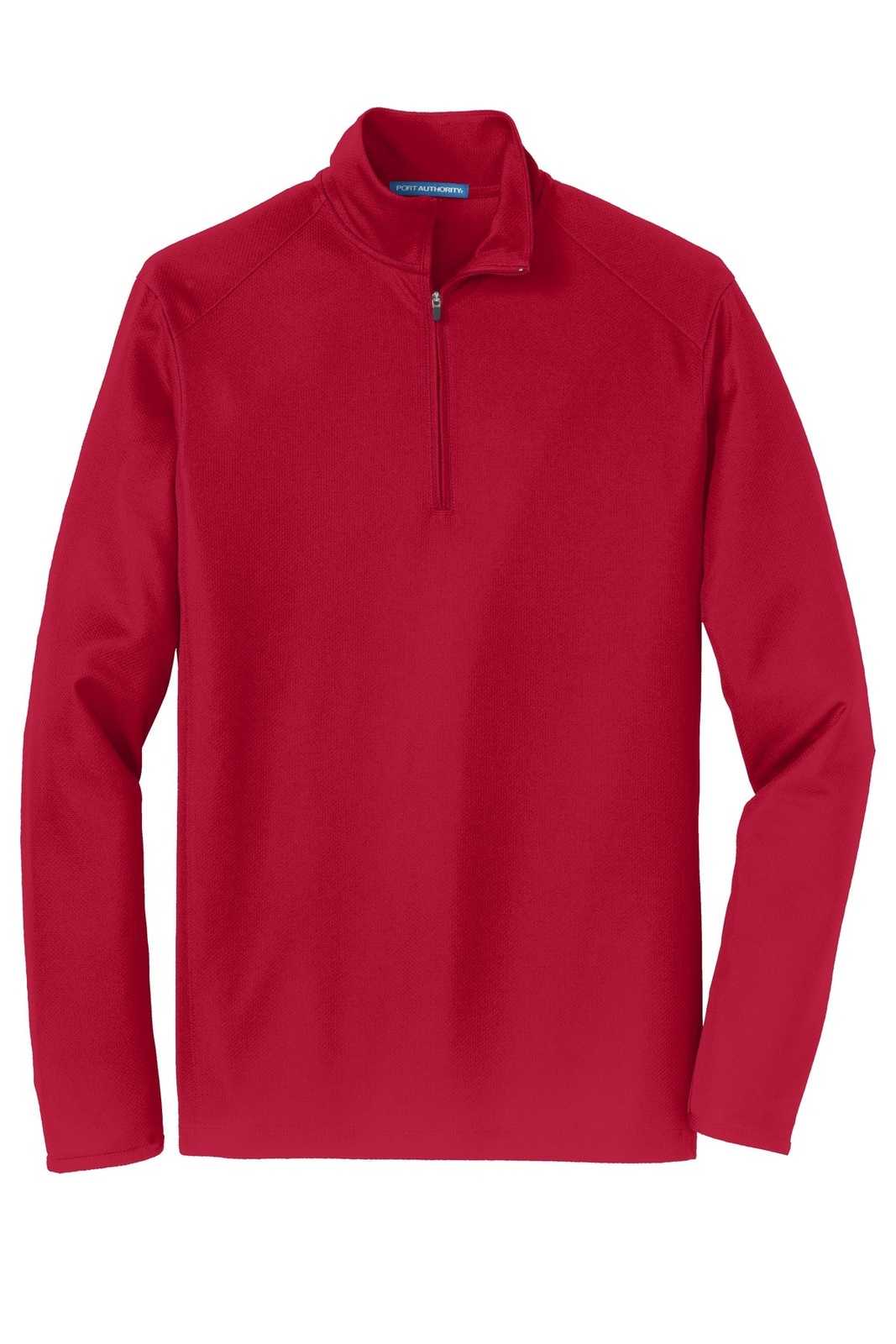 Port Authority K806 Pinpoint Mesh 1/2-Zip - Rich Red - HIT a Double - 5