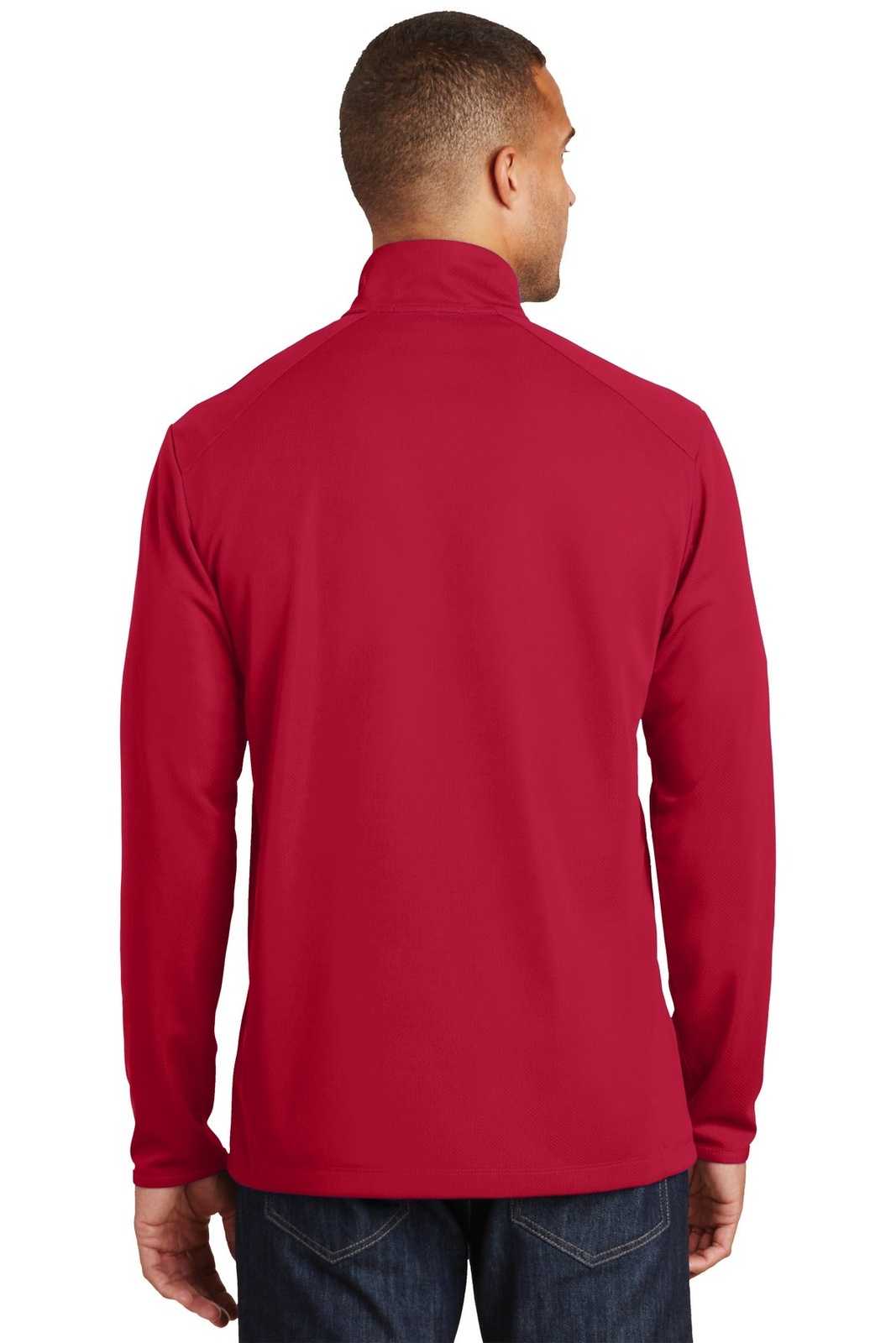 Port Authority K806 Pinpoint Mesh 1/2-Zip - Rich Red - HIT a Double - 2