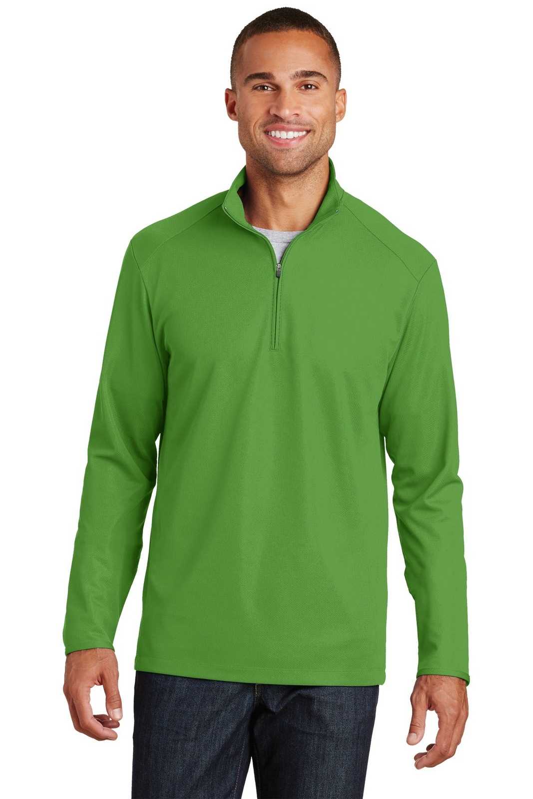 Port Authority K806 Pinpoint Mesh 1/2-Zip - Treetop Green - HIT a Double - 1