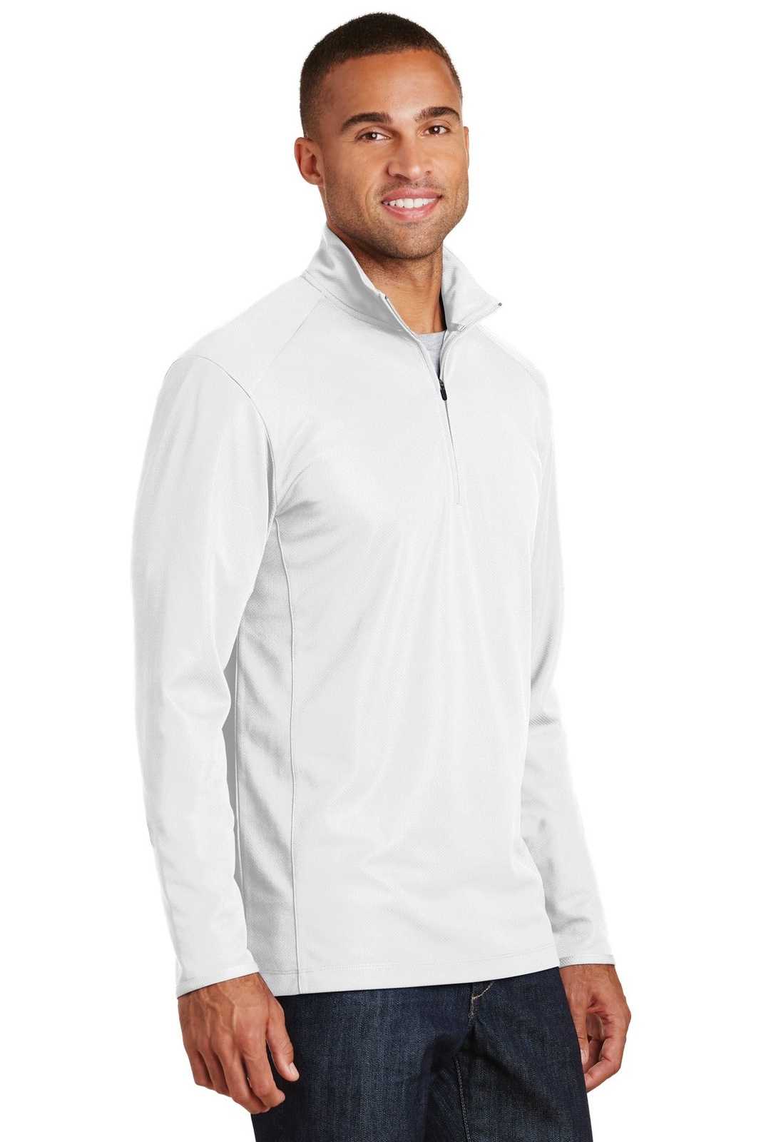 Port Authority K806 Pinpoint Mesh 1/2-Zip - White - HIT a Double - 4