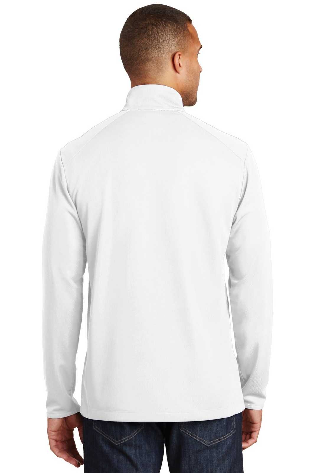 Port Authority K806 Pinpoint Mesh 1/2-Zip - White - HIT a Double - 2