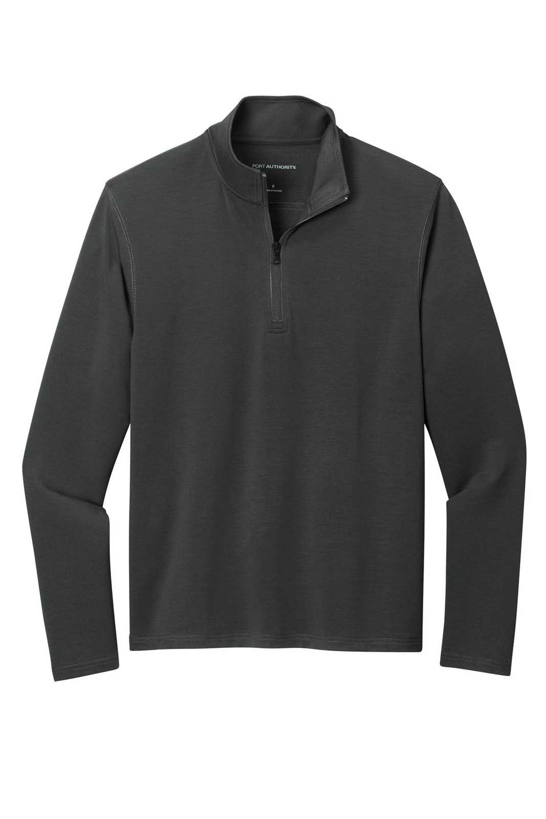 Port Authority K825 Microterry 14-Zip Pullover - Charcoal - HIT a Double - 2