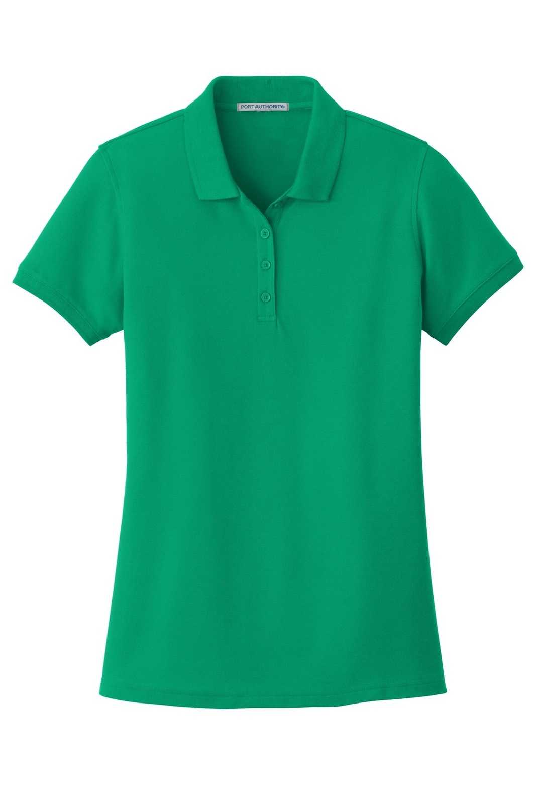 Port Authority L100 Ladies Core Classic Pique Polo - Bright Kelly Green - HIT a Double - 5