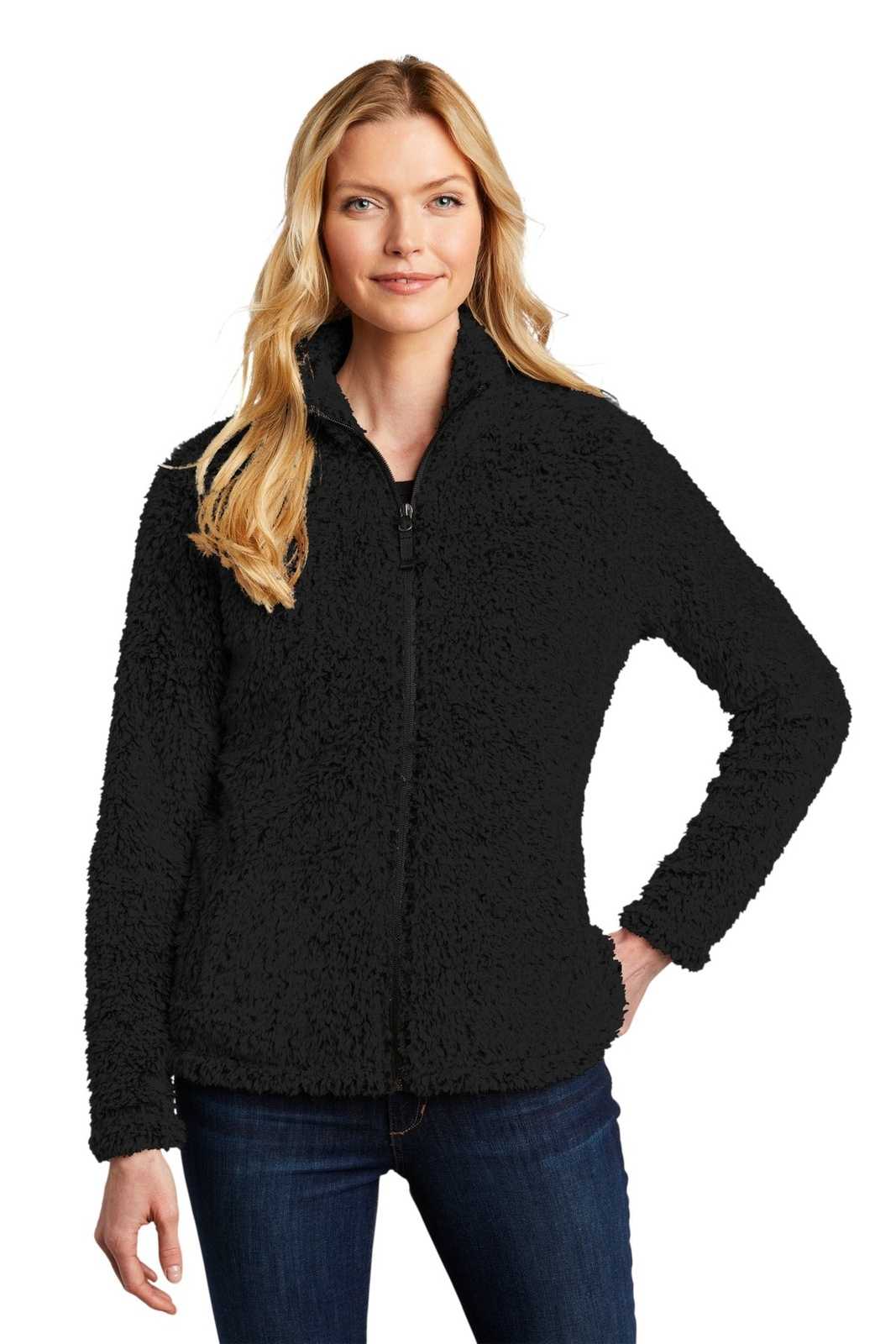 Port Authority L131 Ladies Cozy Fleece Jacket - Black - HIT a Double - 1