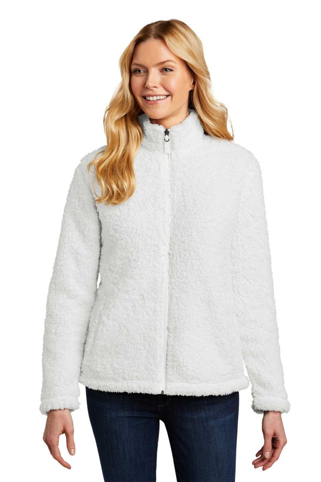 Port Authority L131 Ladies Cozy Fleece Jacket - Marshmallow - HIT a Double - 1