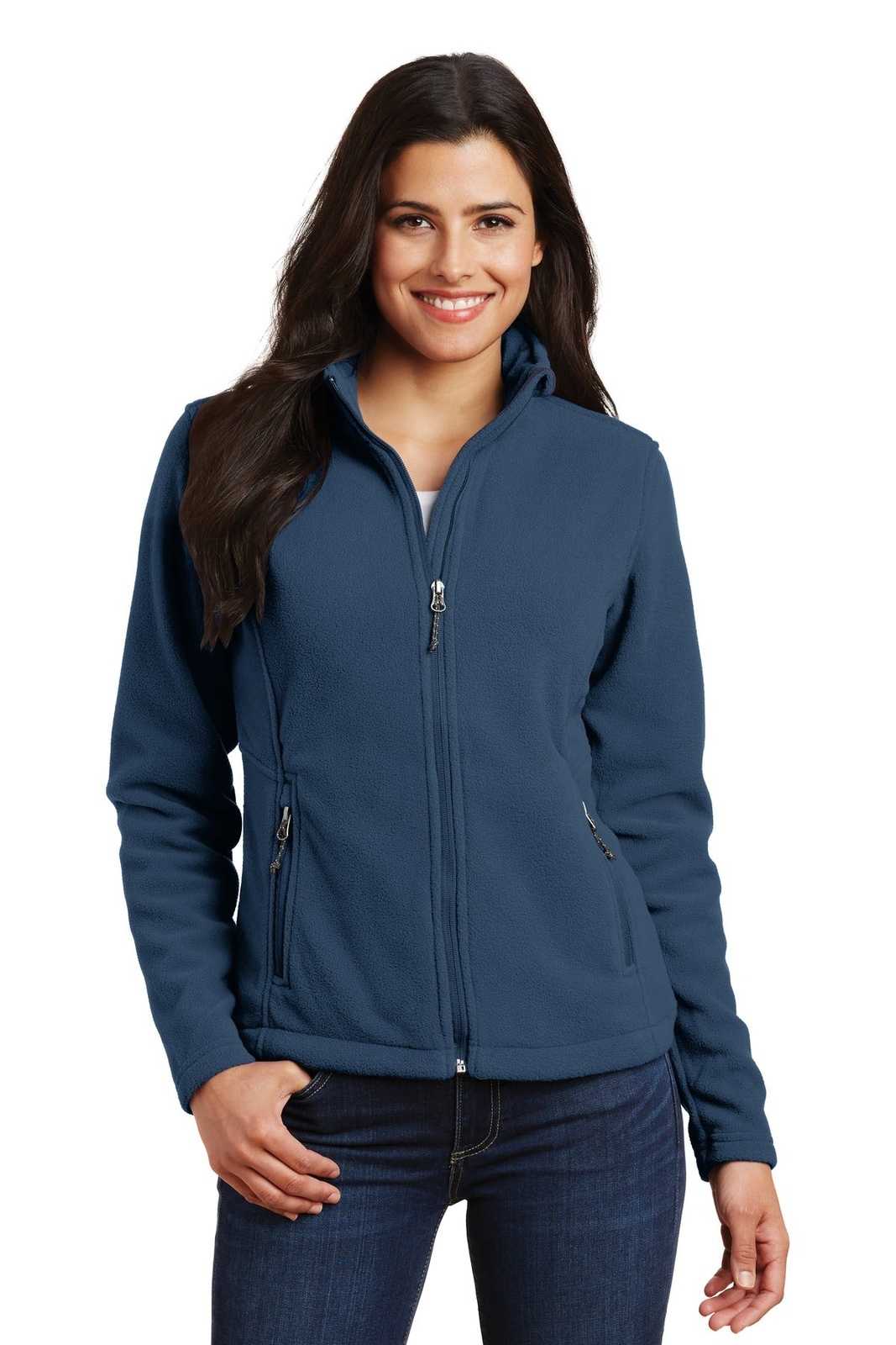 Port Authority L217 Ladies Value Fleece Jacket - Insignia Blue - HIT a Double - 1