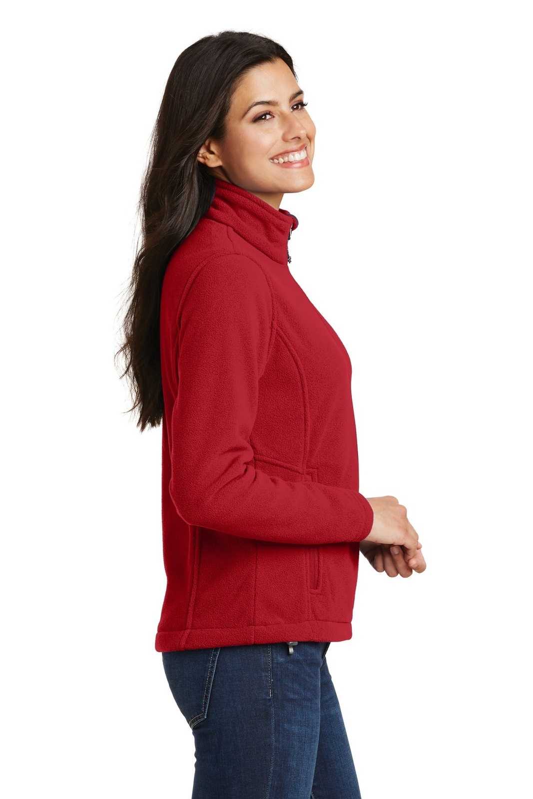 Port Authority L217 Ladies Value Fleece Jacket - True Red - HIT a Double - 3