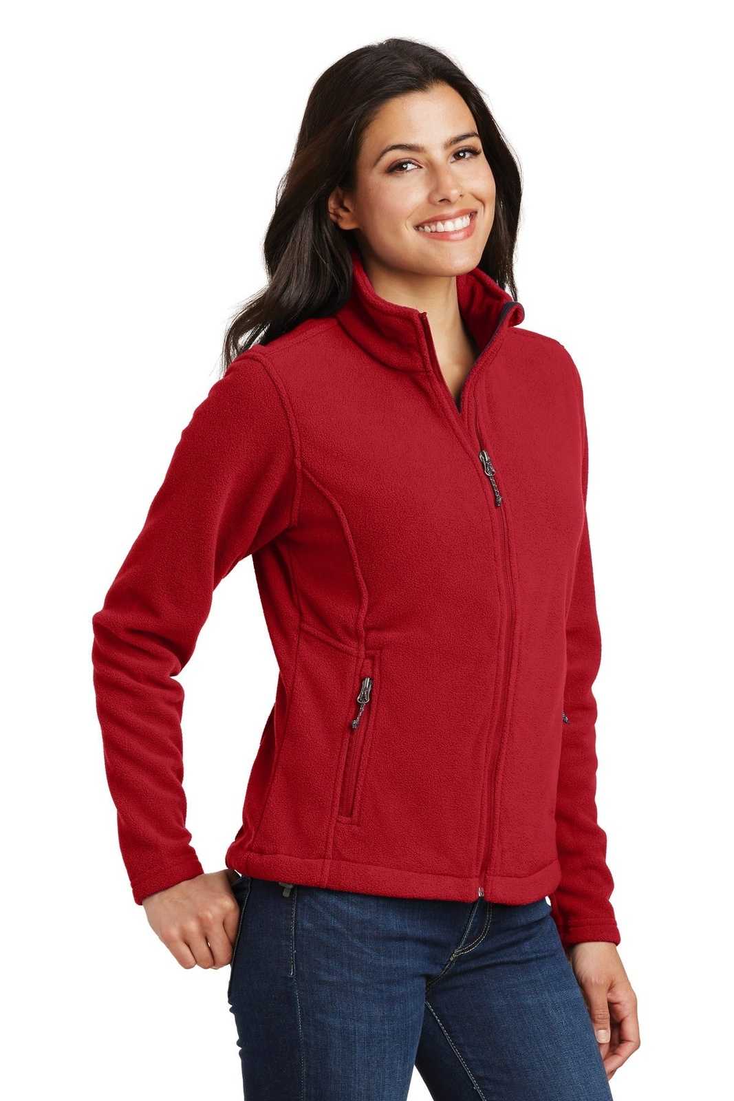 Port Authority L217 Ladies Value Fleece Jacket - True Red - HIT a Double - 4