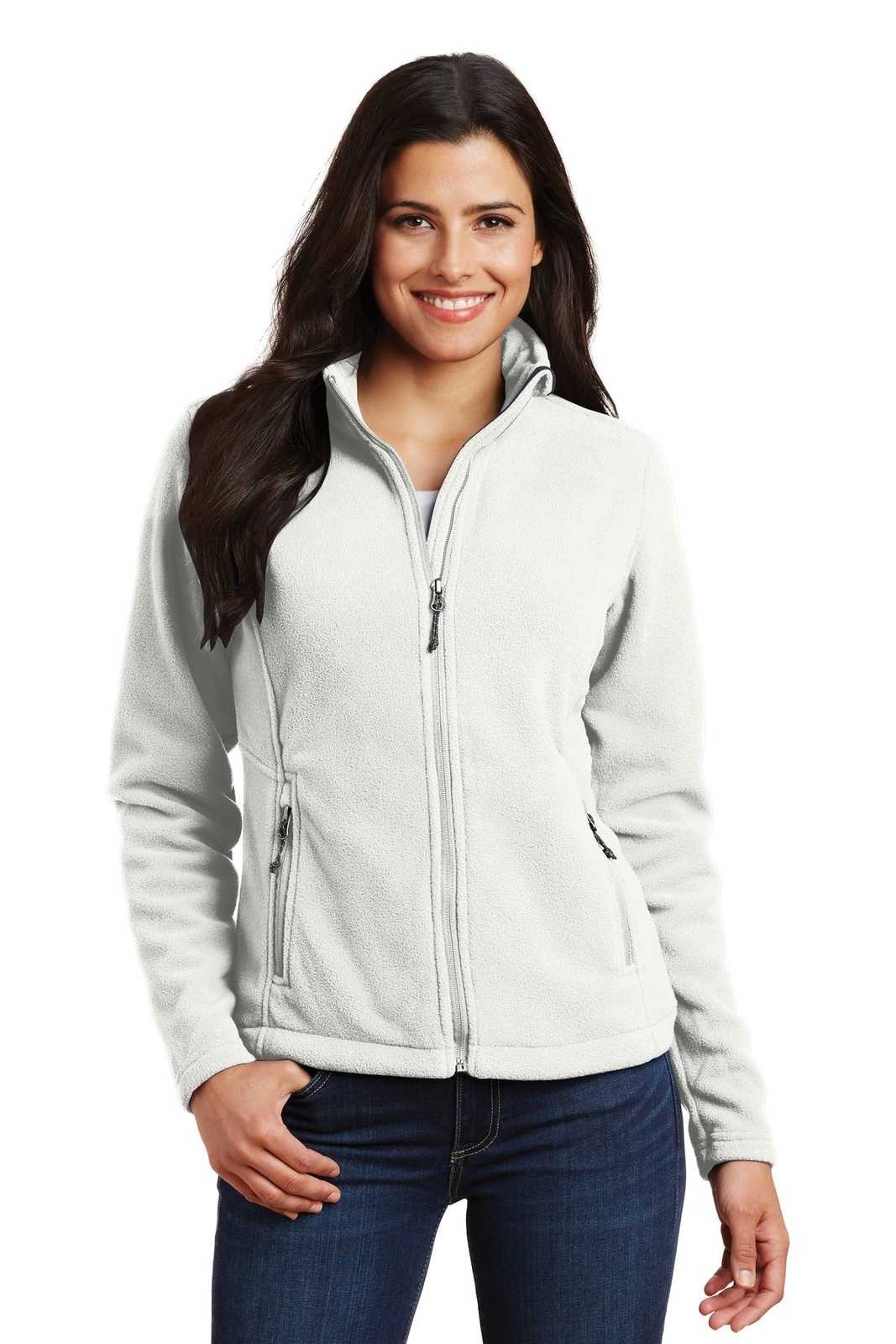 Port Authority L217 Ladies Value Fleece Jacket - Winter White - HIT a Double - 1