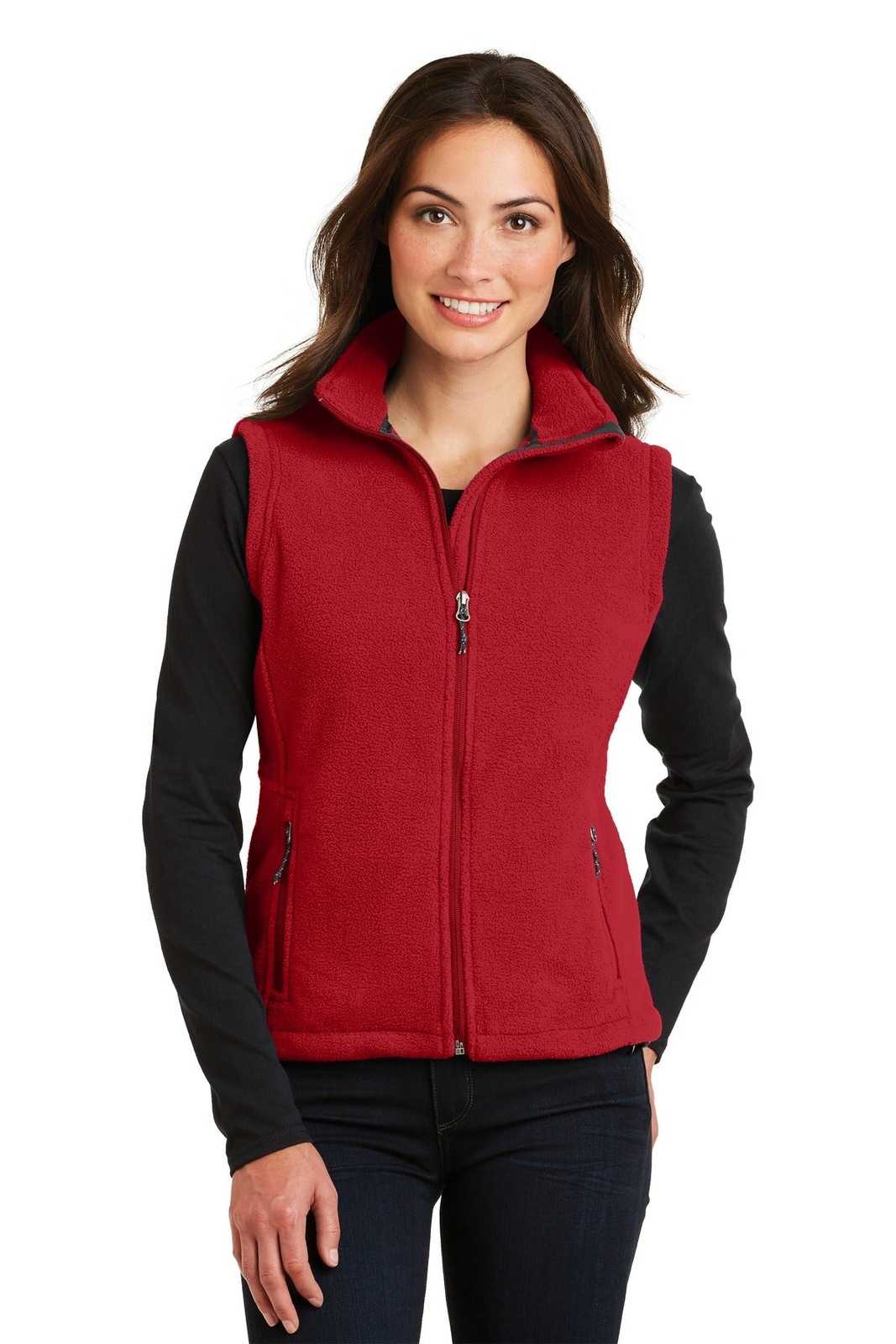 Port Authority L219 Ladies Value Fleece Vest - True Red - HIT a Double - 1