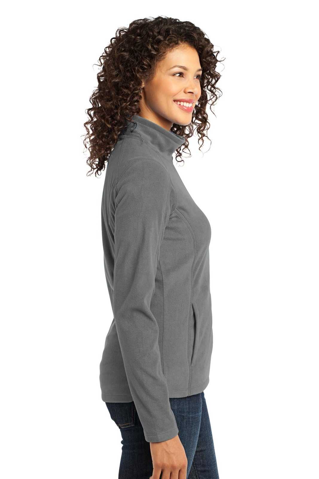 Port Authority L223 Ladies Microfleece Jacket - Pearl Gray - HIT a Double - 3