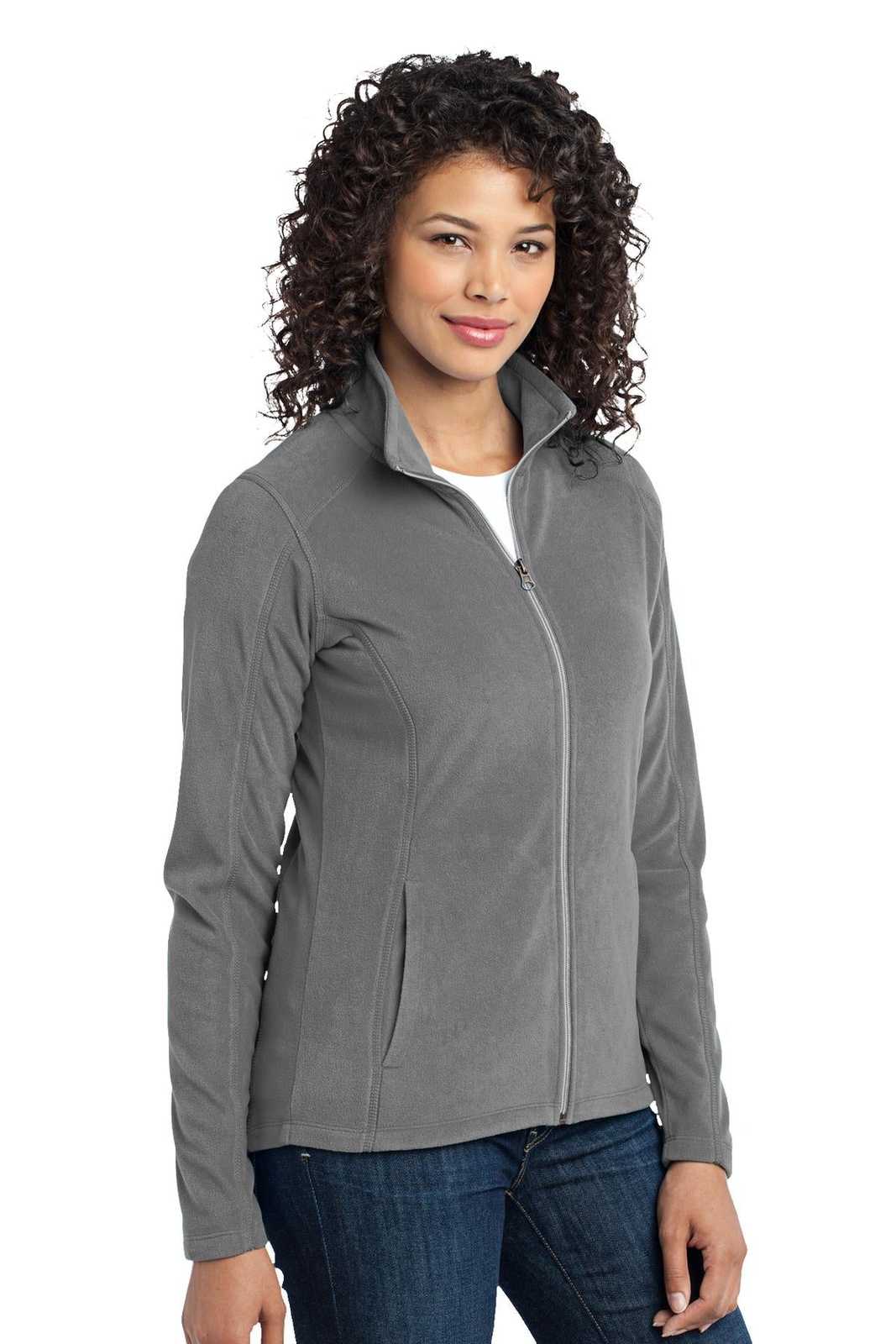 Port Authority L223 Ladies Microfleece Jacket - Pearl Gray - HIT a Double - 4
