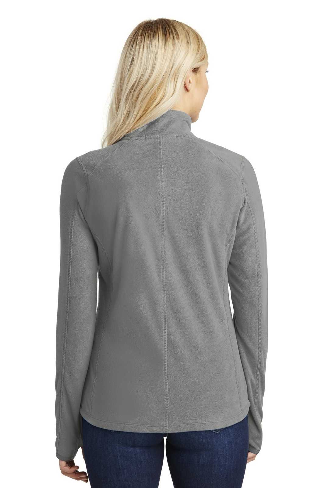 Port Authority L224 Ladies Microfleece 1/2-Zip Pullover - Pearl Gray - HIT a Double - 1