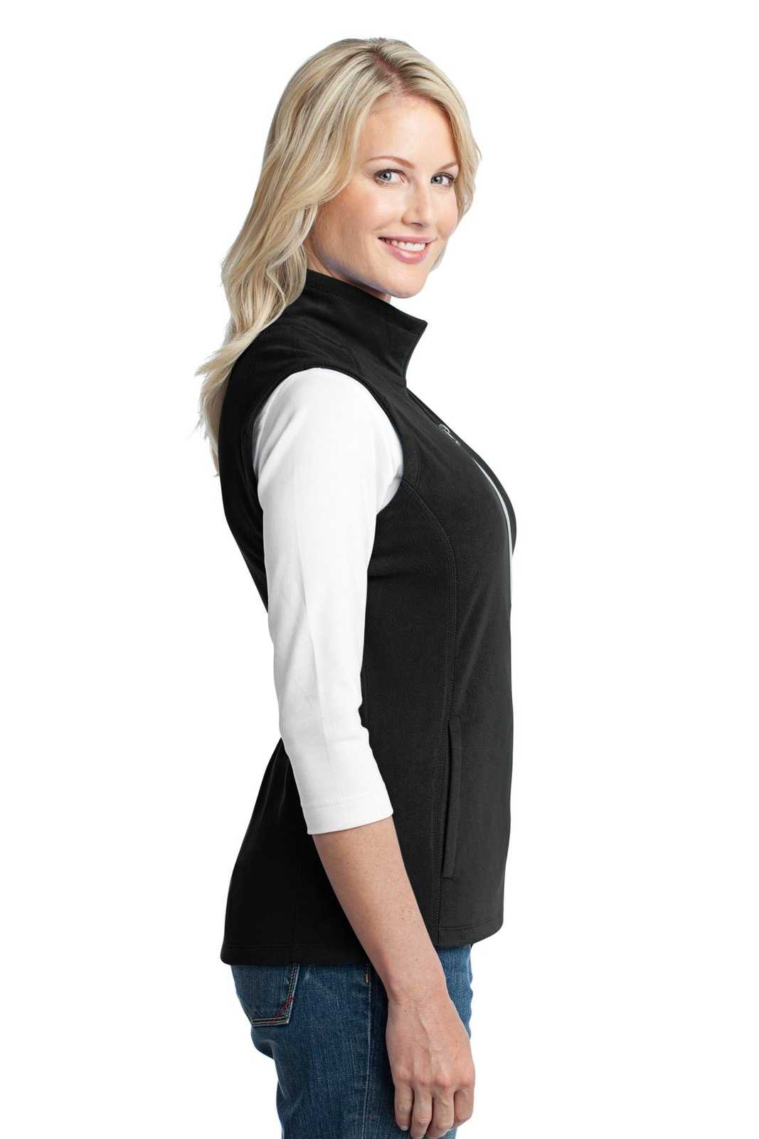 Port Authority L226 Ladies Microfleece Vest - Black - HIT a Double - 3