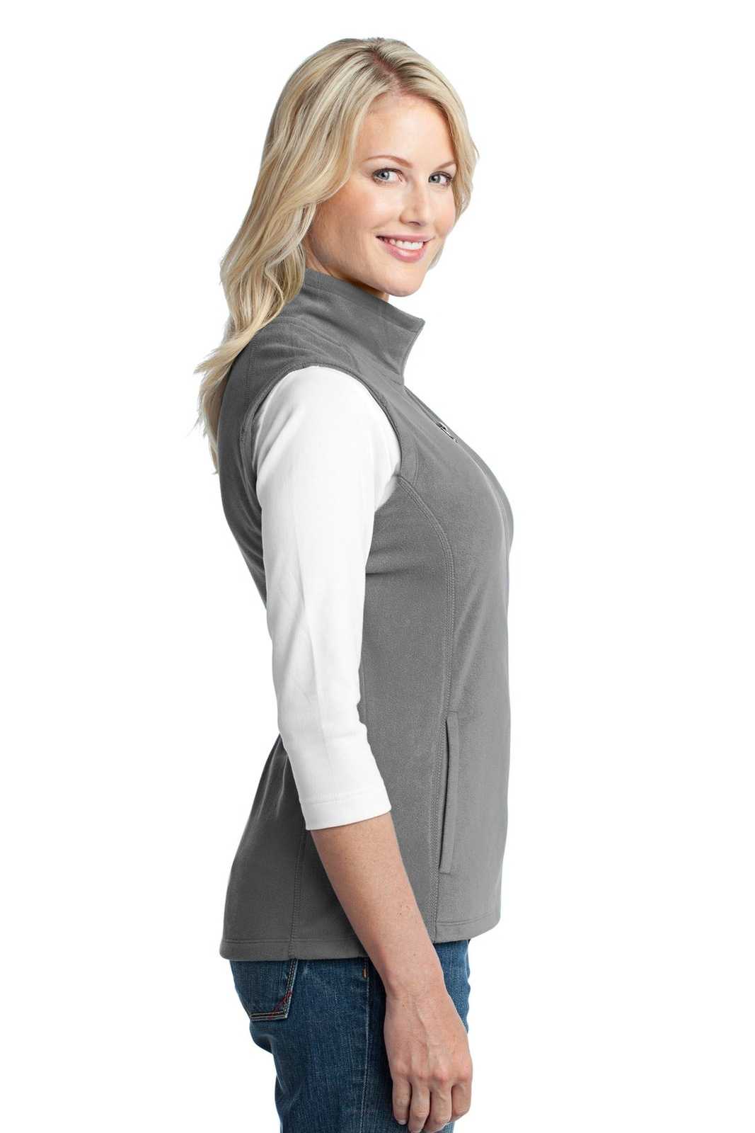 Port Authority L226 Ladies Microfleece Vest - Pearl Gray - HIT a Double - 3